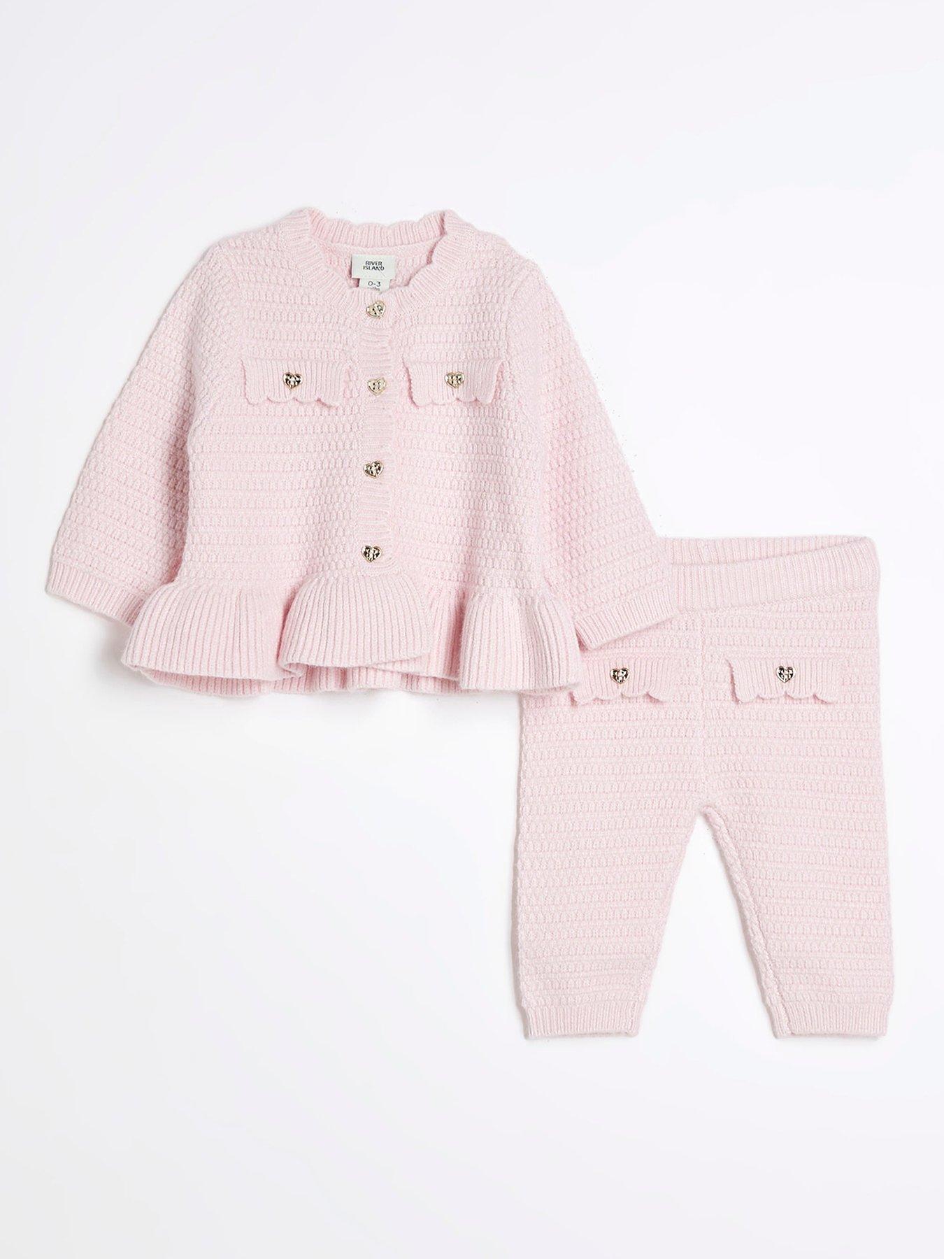 river-island-baby-baby-girls-peplum-cardigan-knit-set-pink