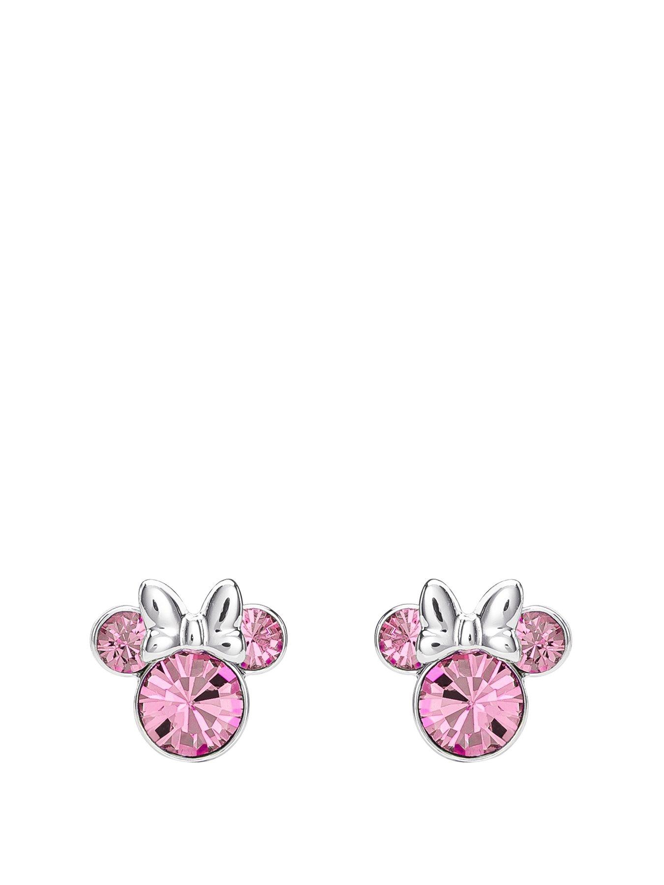  image of disney-minnie-mouse-pink-crystal-earrings