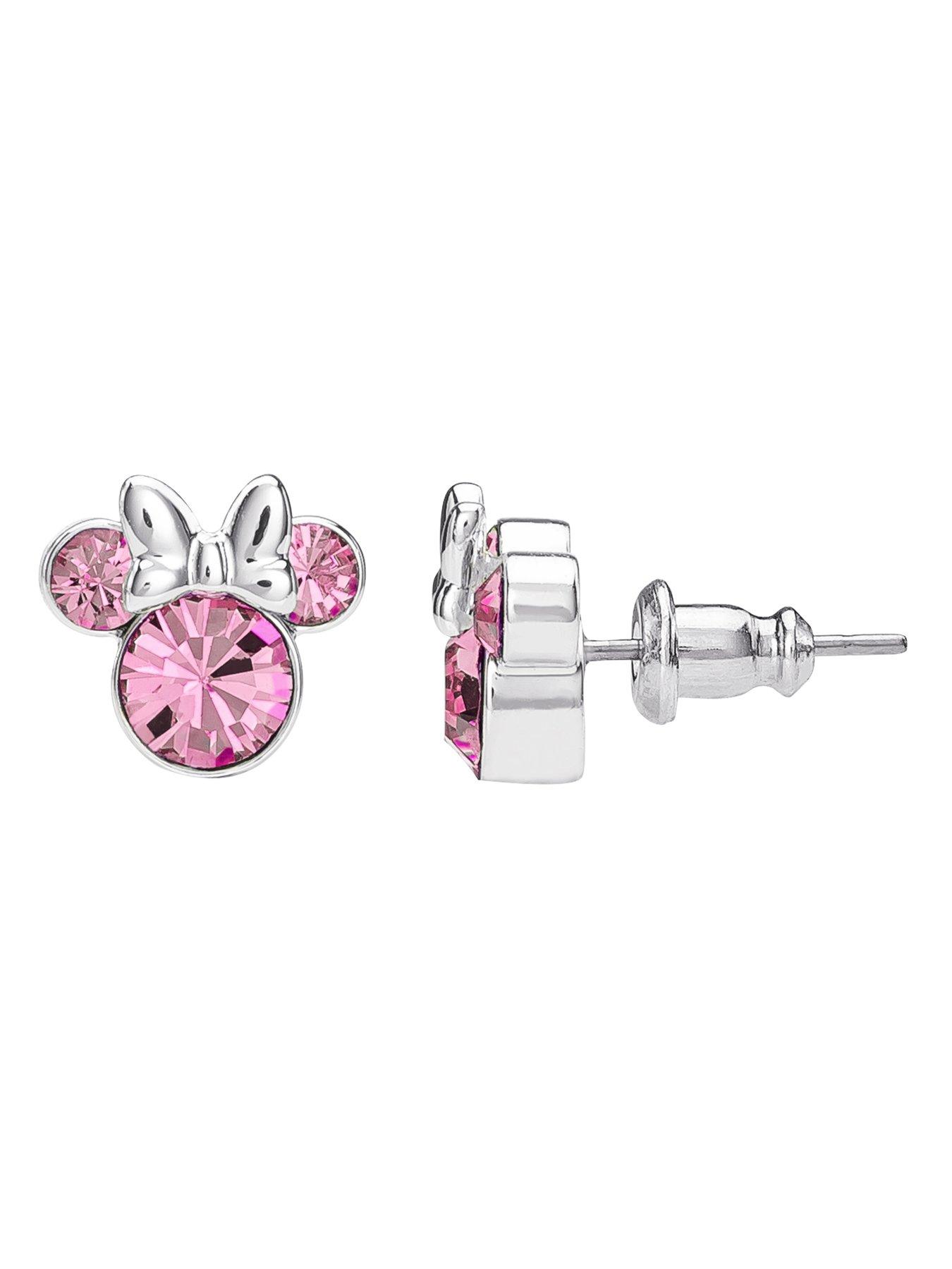  image of disney-minnie-mouse-pink-crystal-earrings