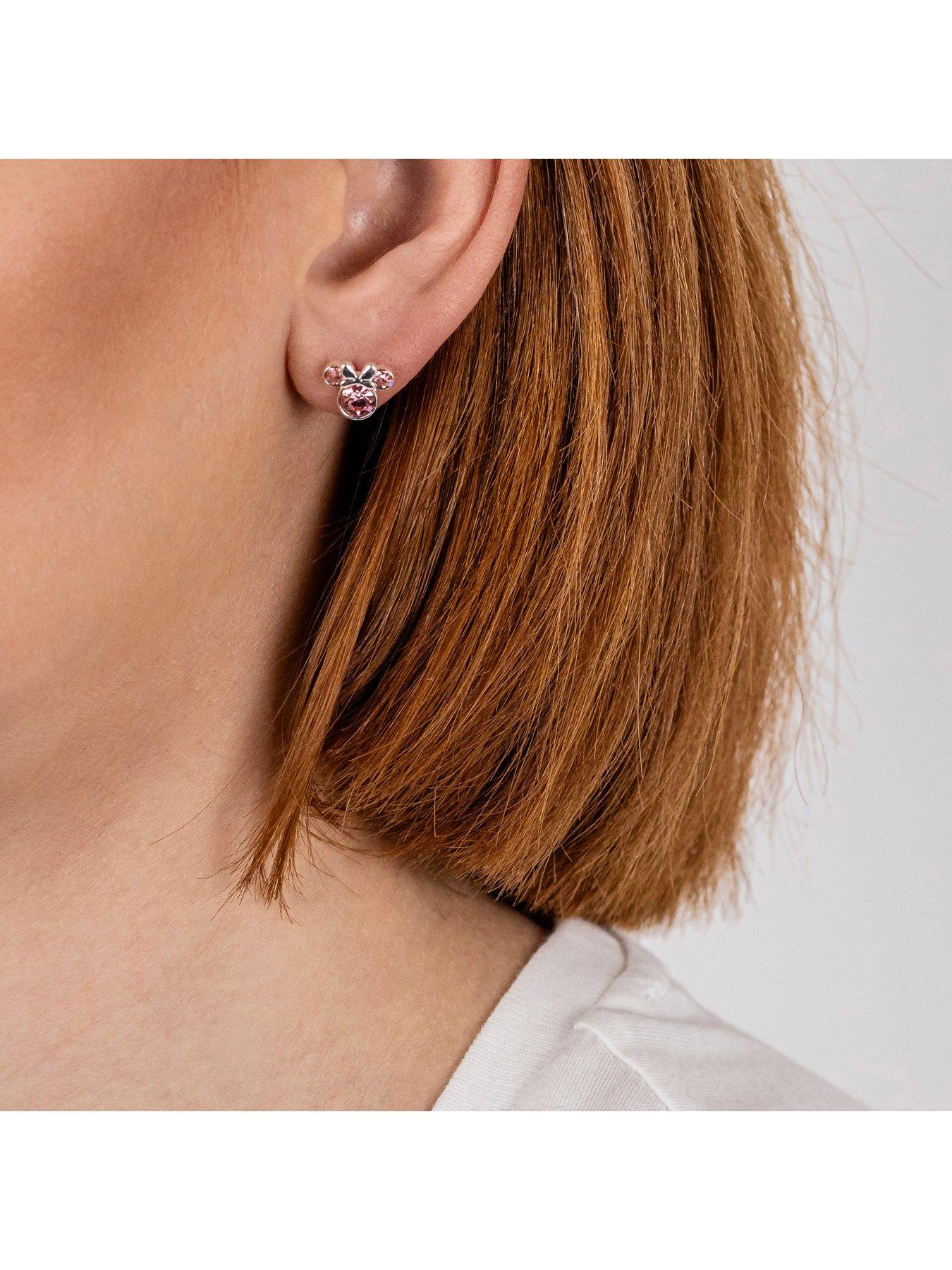  image of disney-minnie-mouse-pink-crystal-earrings