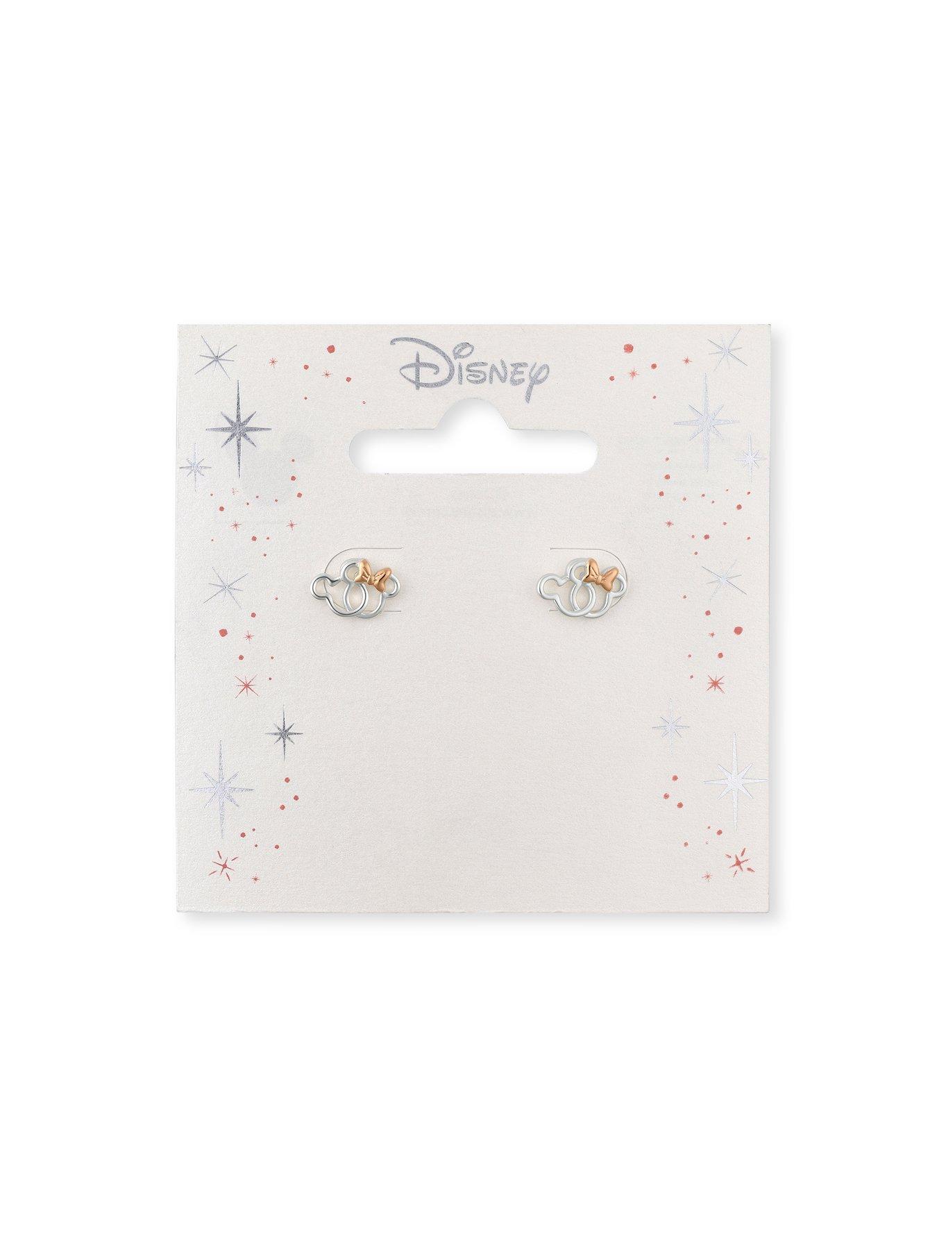  image of disney-silver-double-layered-minnie-mouse-earring