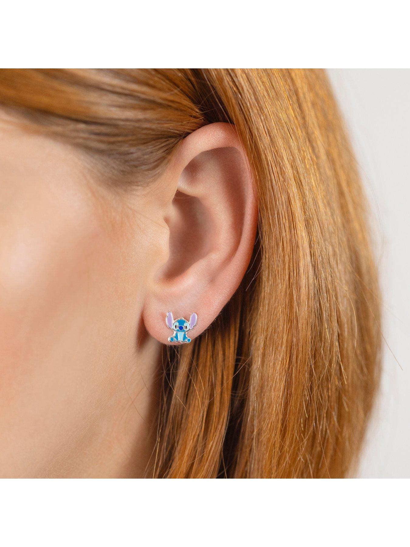 Image 2 of 3 of Disney Stitch Silver Earrings