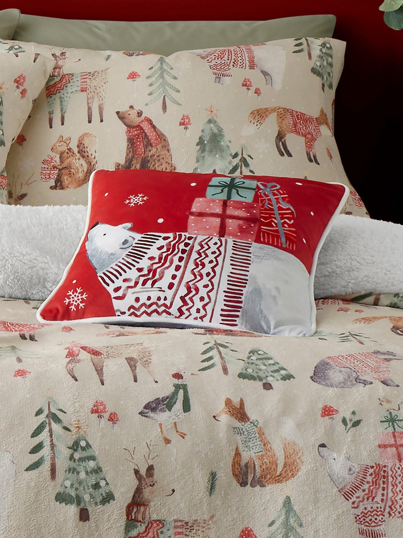  image of fusion-xmas-woodland-animals-christmas-cushion