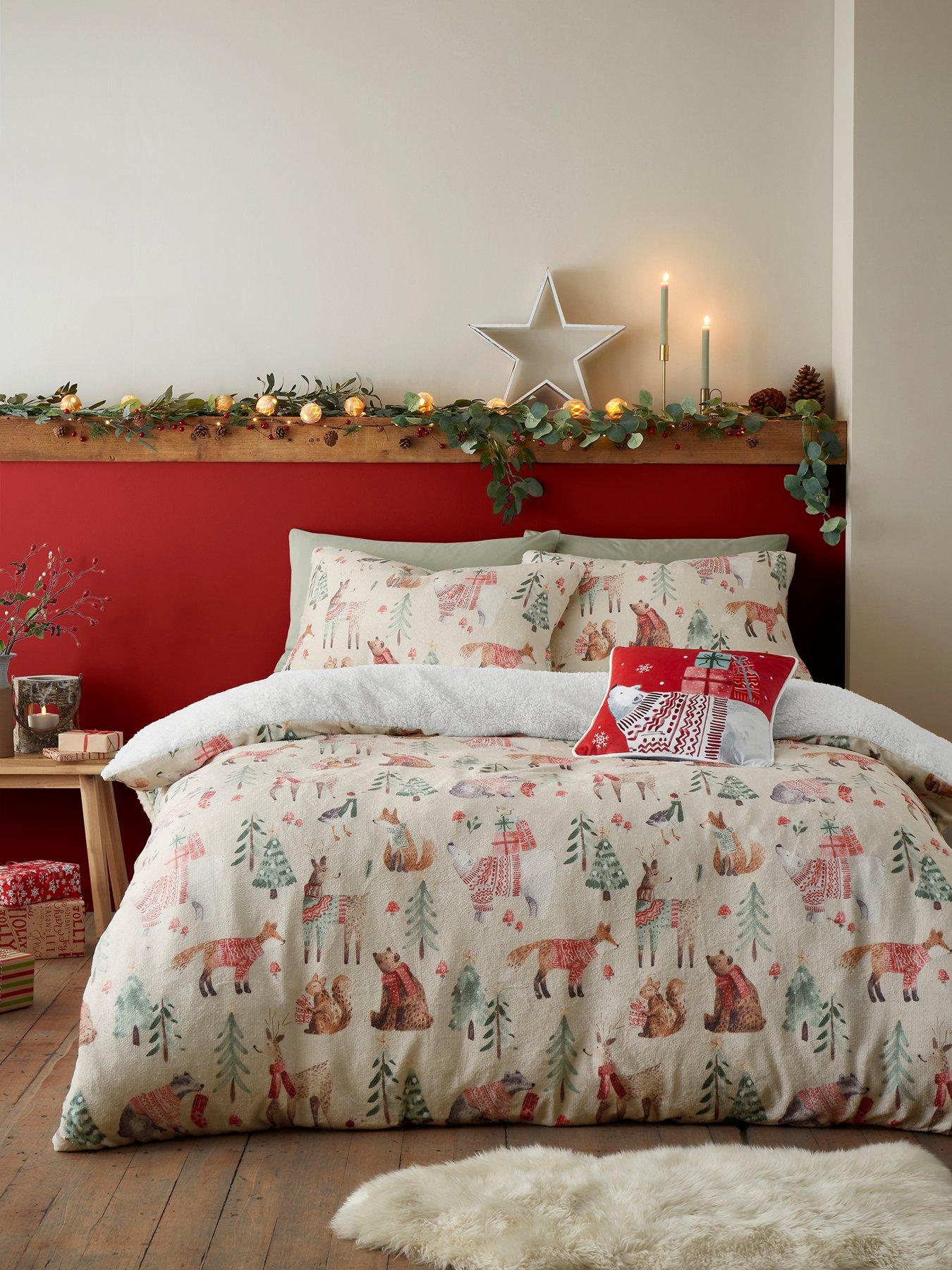  image of fusion-xmas-woodland-animals-christmas-cushion