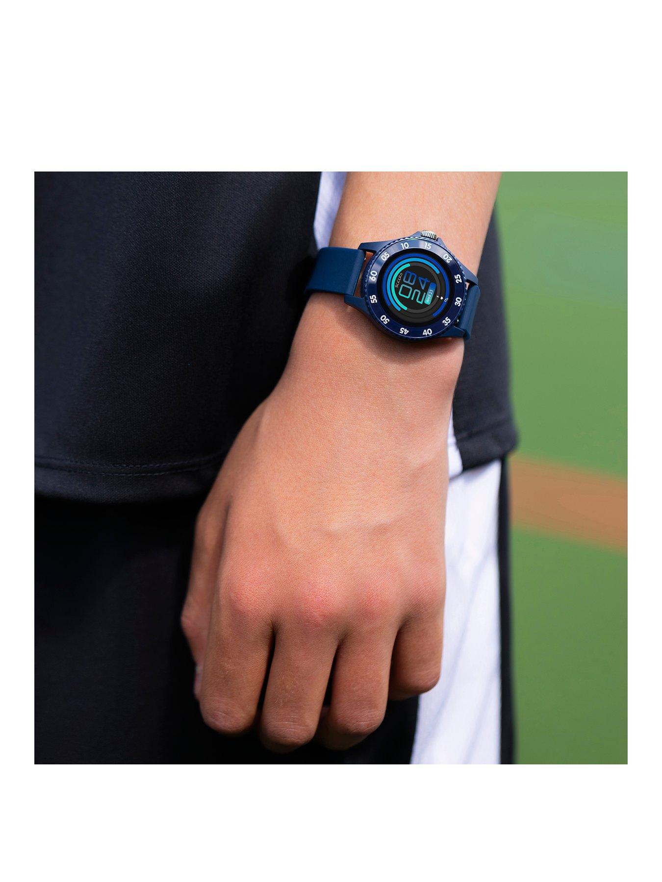  image of tikkers-smart-series-34-navy-silicone-strap-smart-watch