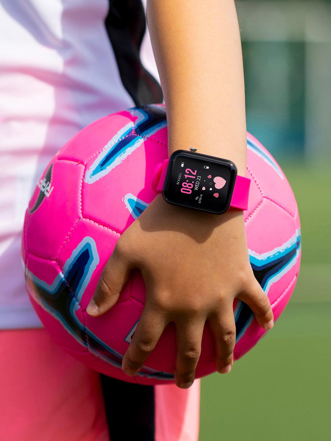 Image 3 of 6 of Tikkers Smart Series 13 Pink Silicone Strap Smart Watch
