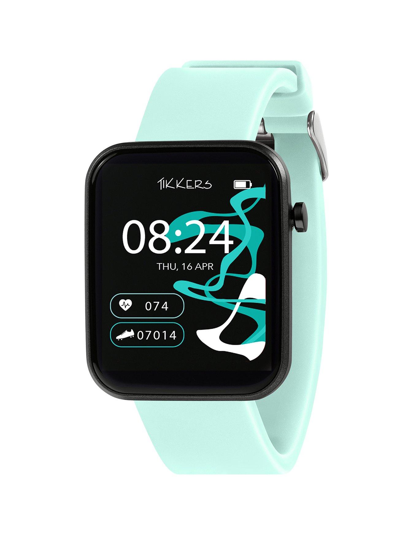  image of tikkers-smart-series-13-blue-silicone-strap-smart-watch