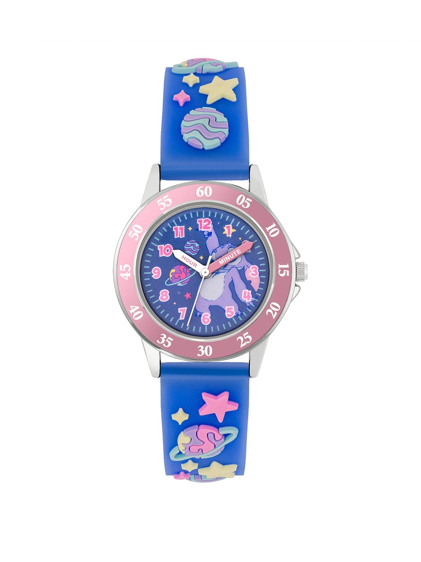 undefined Lilo and Stitch Purple 3D Time Teacher Strap Watch