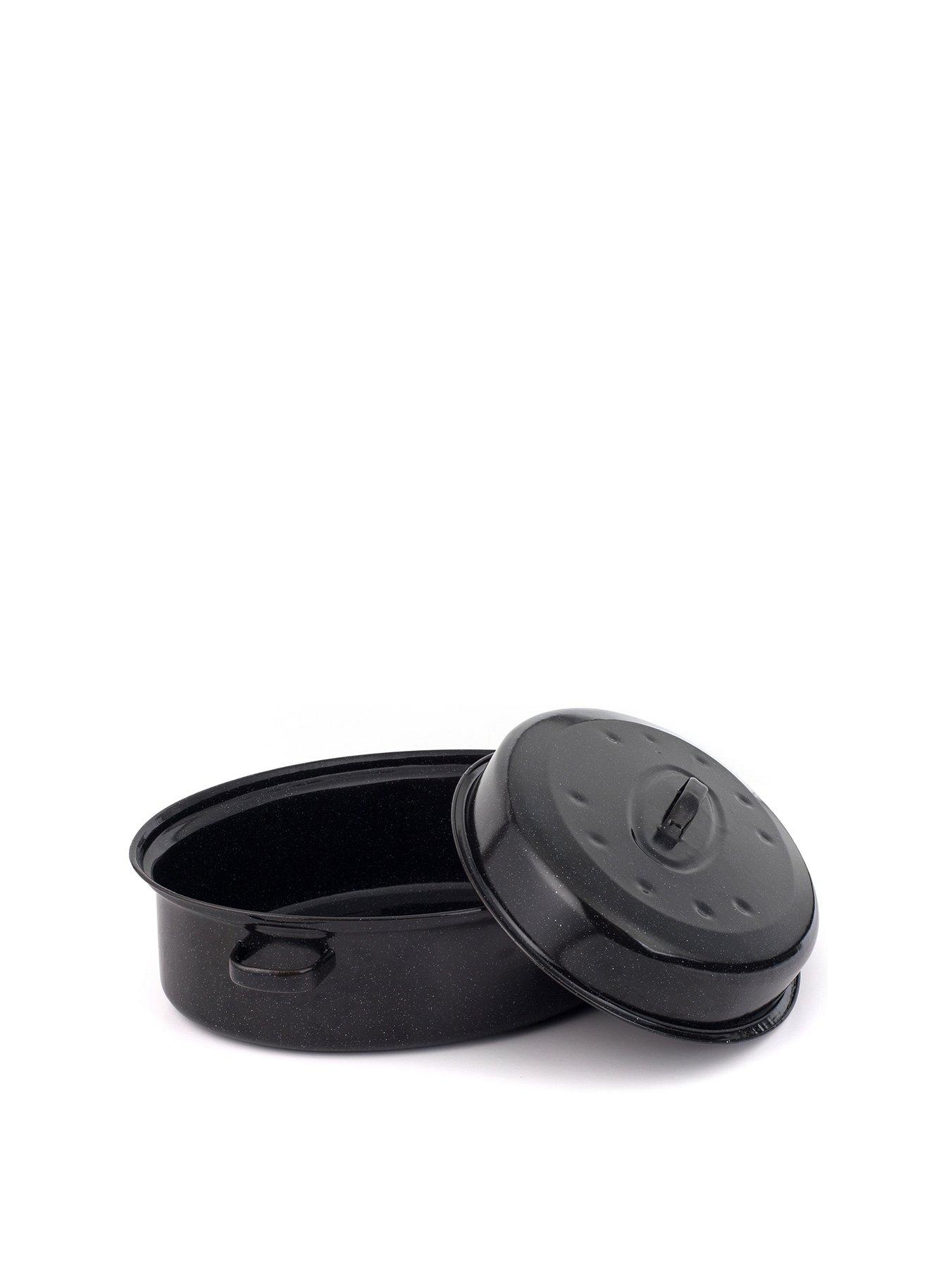  image of russell-hobbs-self-basting-38-cm-vitreous-enamel-roaster-and-lid