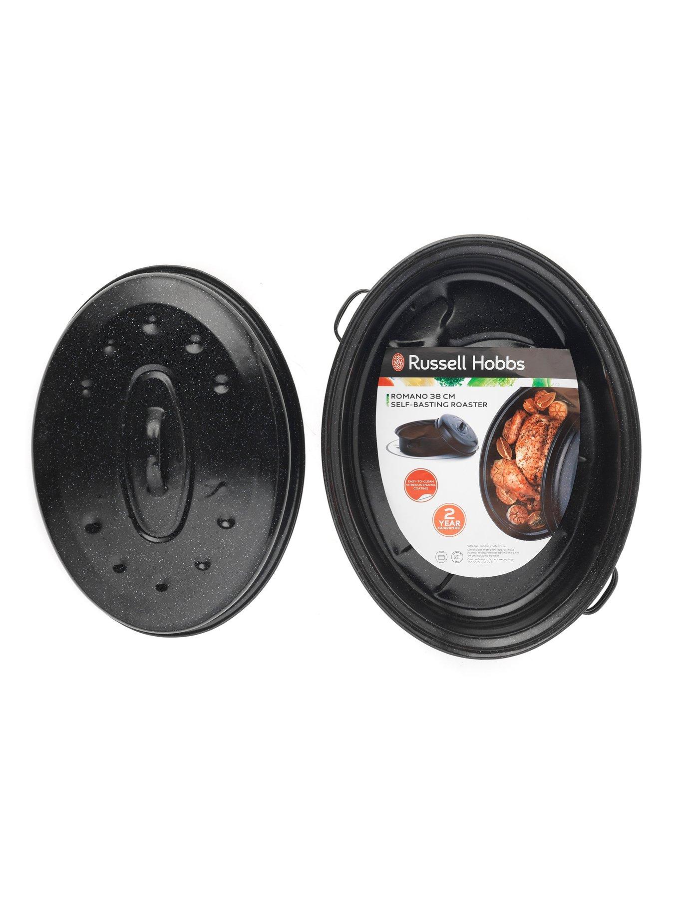  image of russell-hobbs-self-basting-38-cm-vitreous-enamel-roaster-and-lid