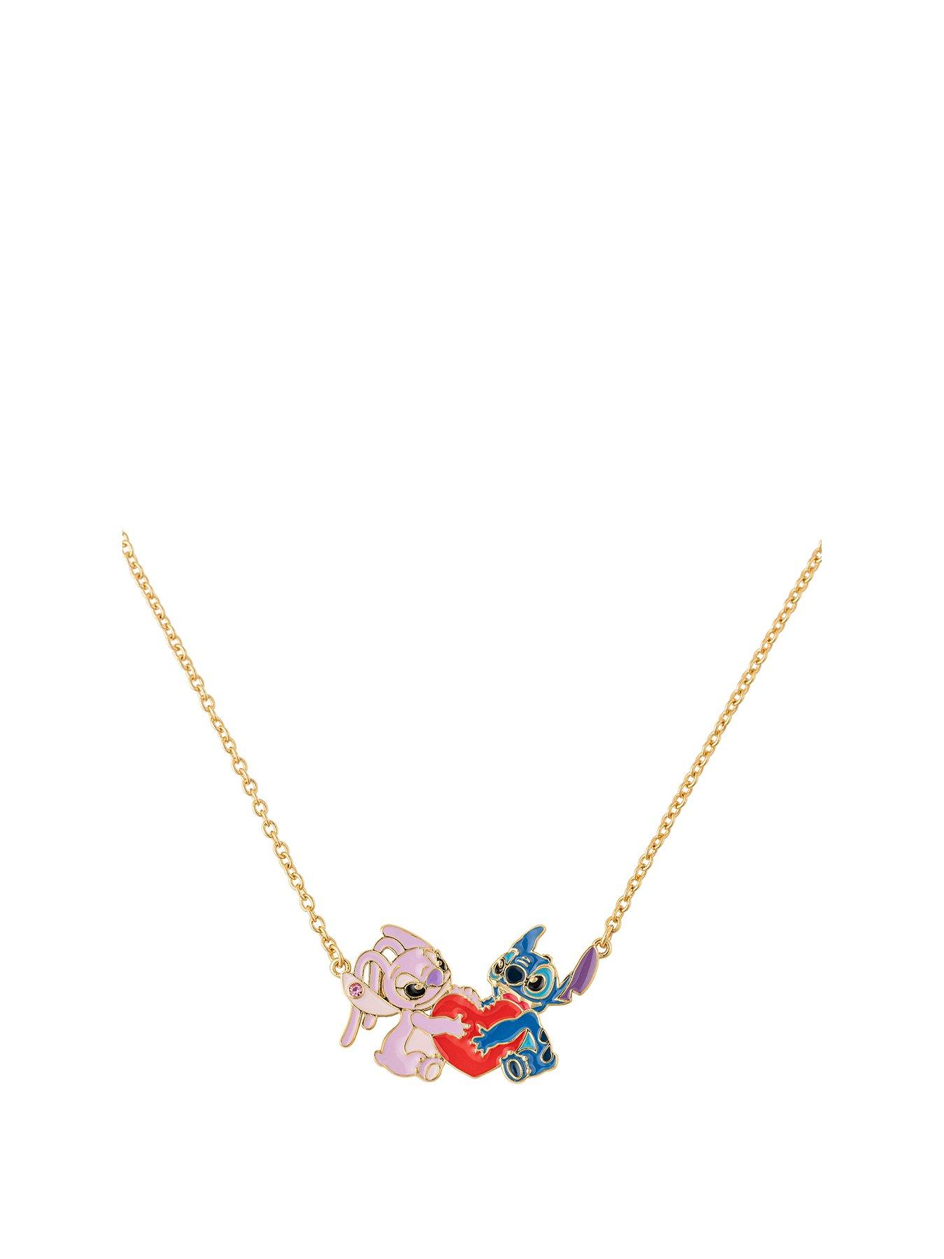 Disney Stitch and Angel Heart Necklace