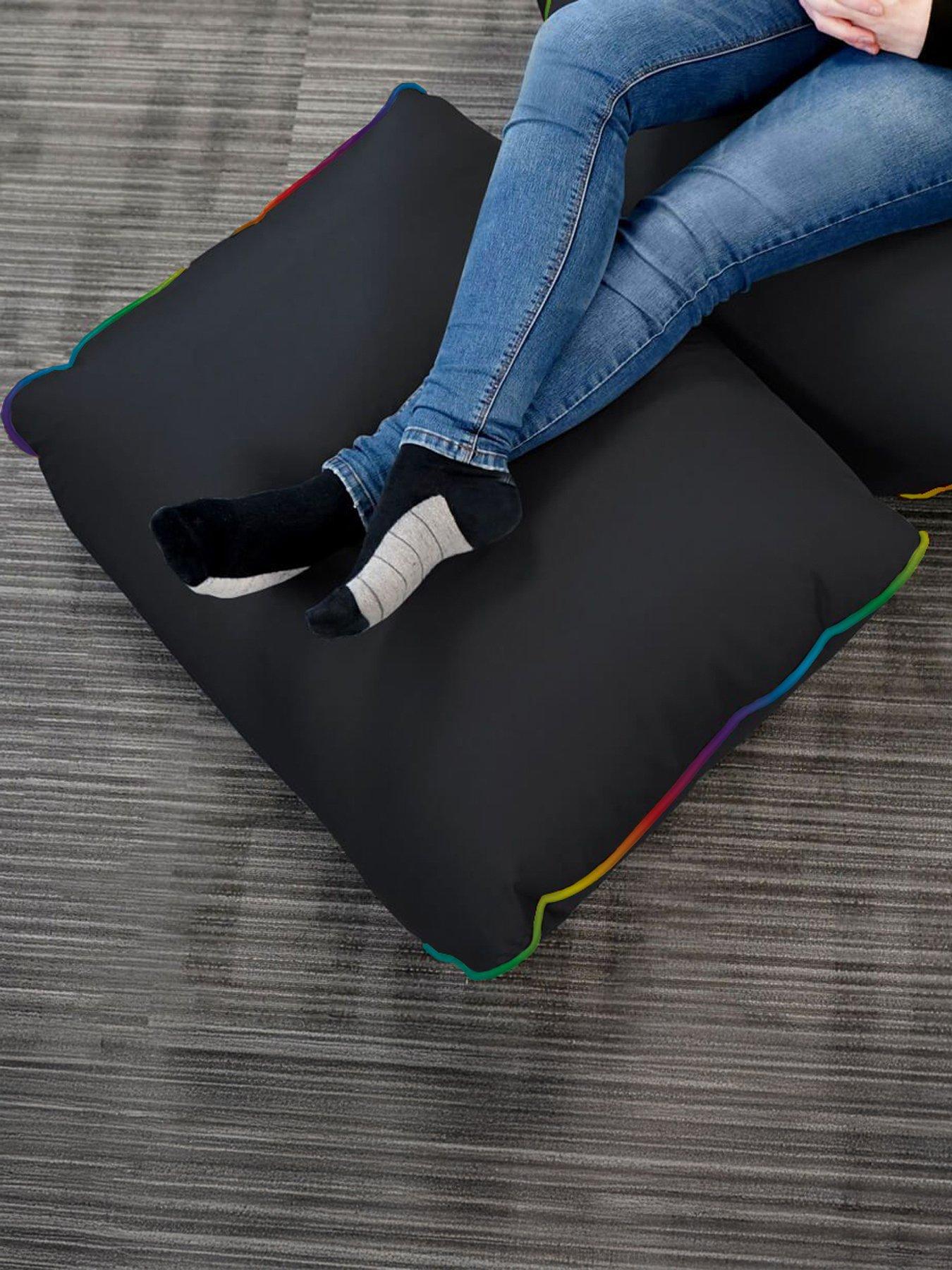 rucomfy-black-rugame-gamer-bean-bag-footstool--led