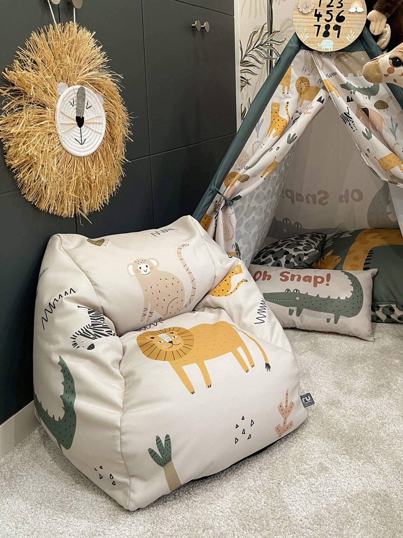 undefined Snuggle Chair Children's Beanbag - Safari Friends
