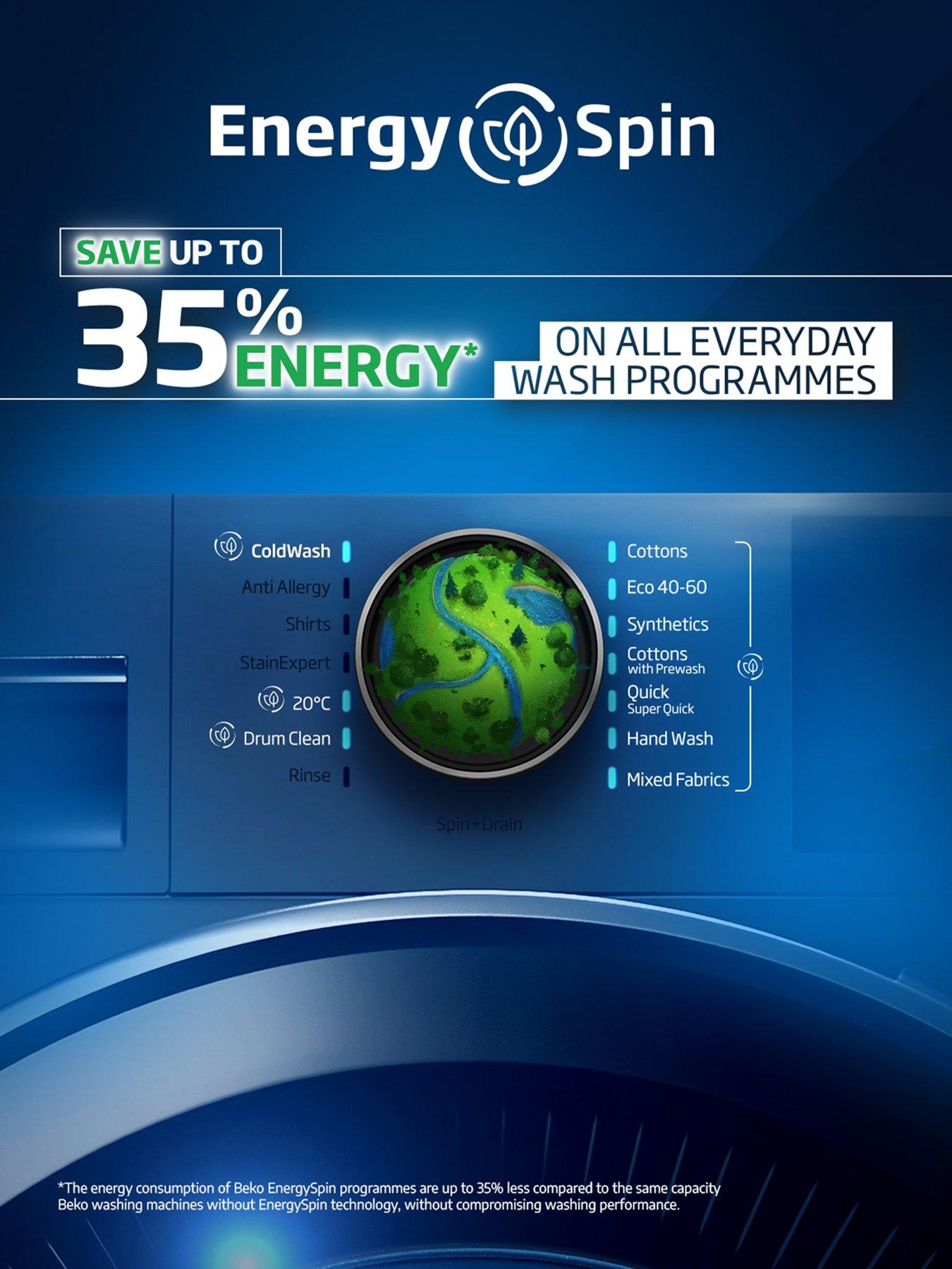  image of beko-bm3wt3941b-9kg-wash-1400-spinnbspwashing-machinenbsp--black-a-rated