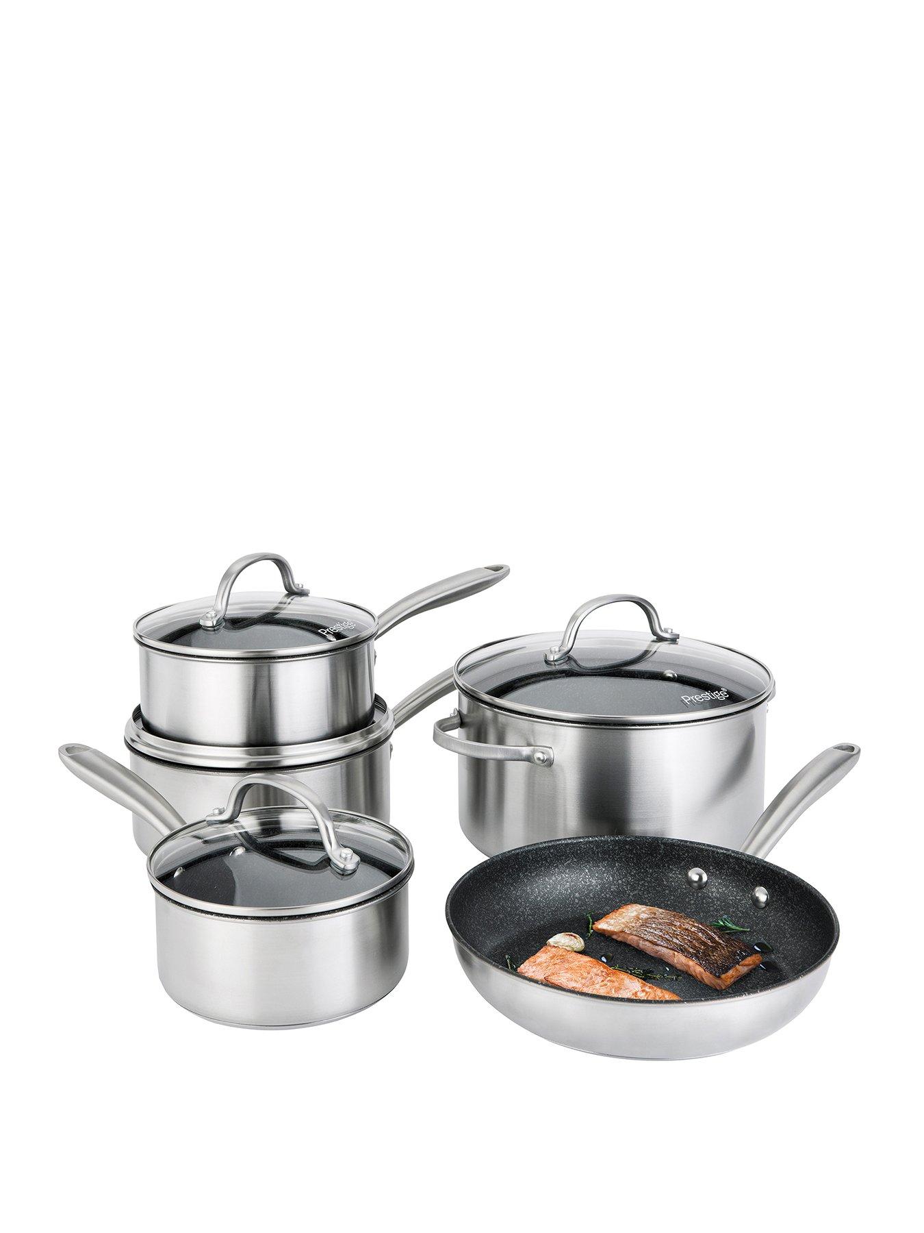 Prestige Scratch Guard 5-Piece Stainless Steel Pan Set