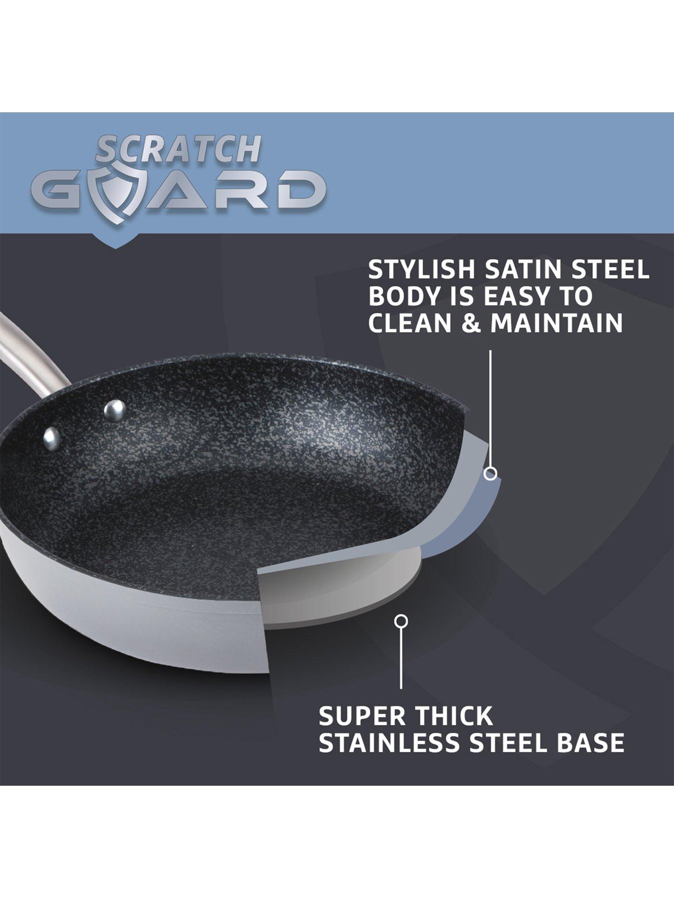  image of prestige-scratch-guard-stainless-steel-frypan-twin-pack-25cm-amp-29cm