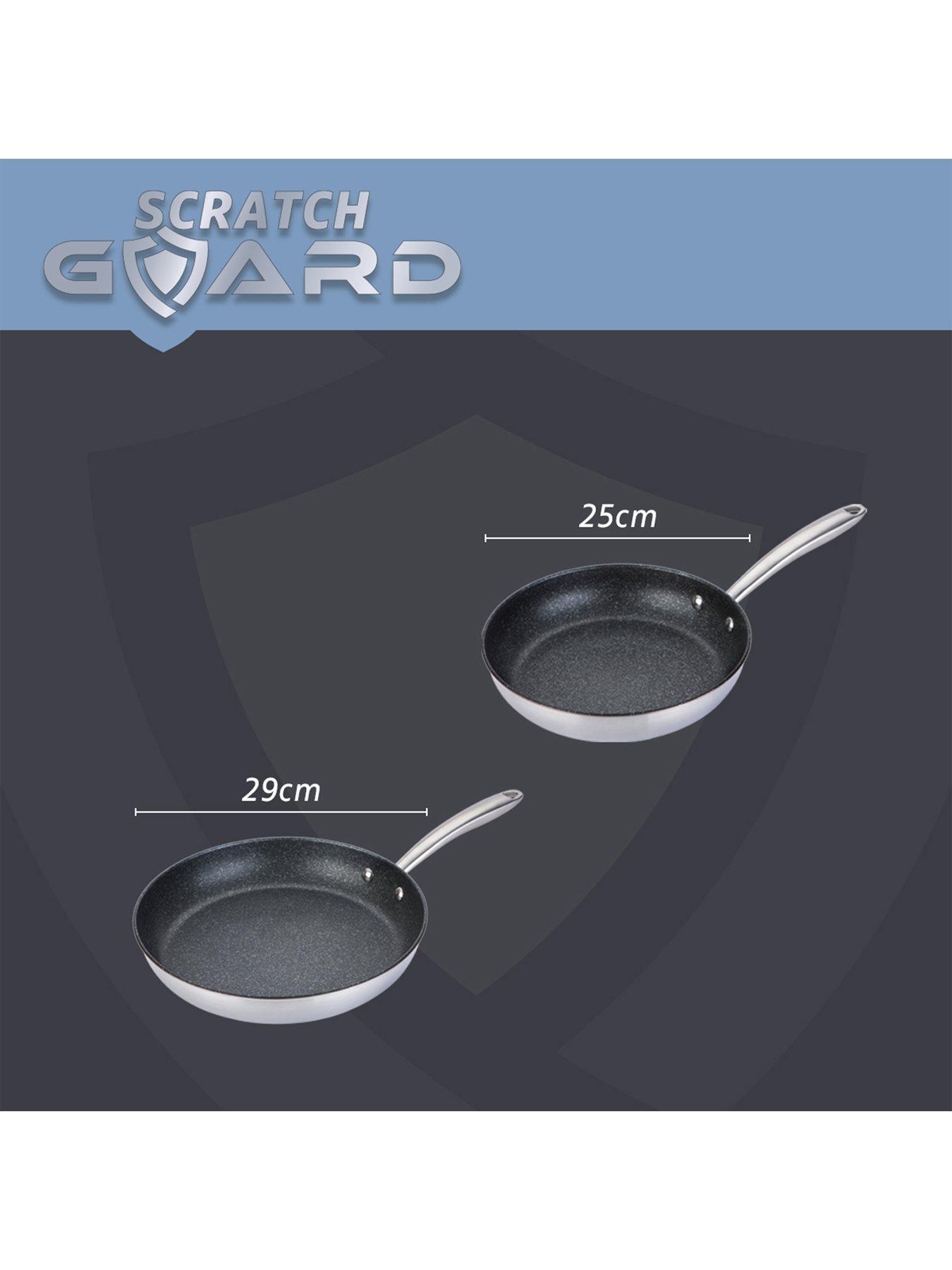  image of prestige-scratch-guard-stainless-steel-frypan-twin-pack-25cm-amp-29cm