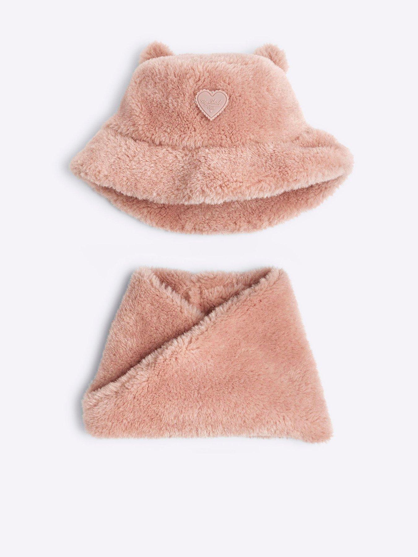 undefined Mini Girl  Bucket Hat And Snood Set - Pink