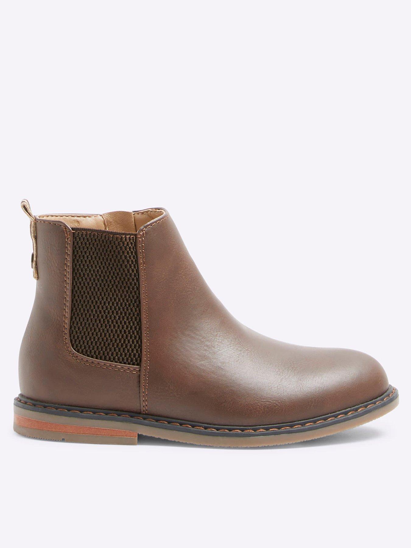 River Island Boys Chelsea Boots Brown littlewoods