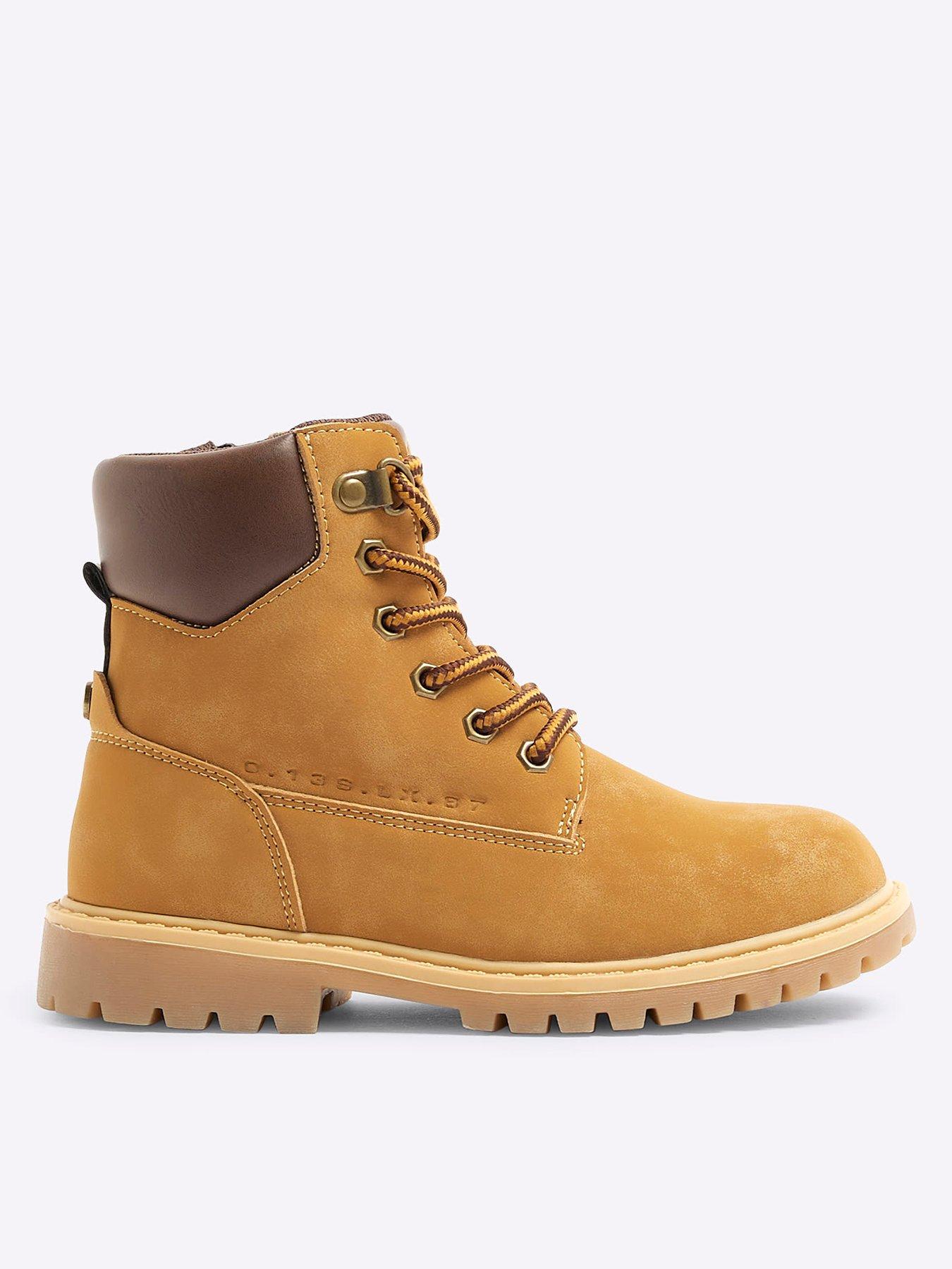 Image 1 of 5 of River Island Boys Nubuck Worker Boot - Brown