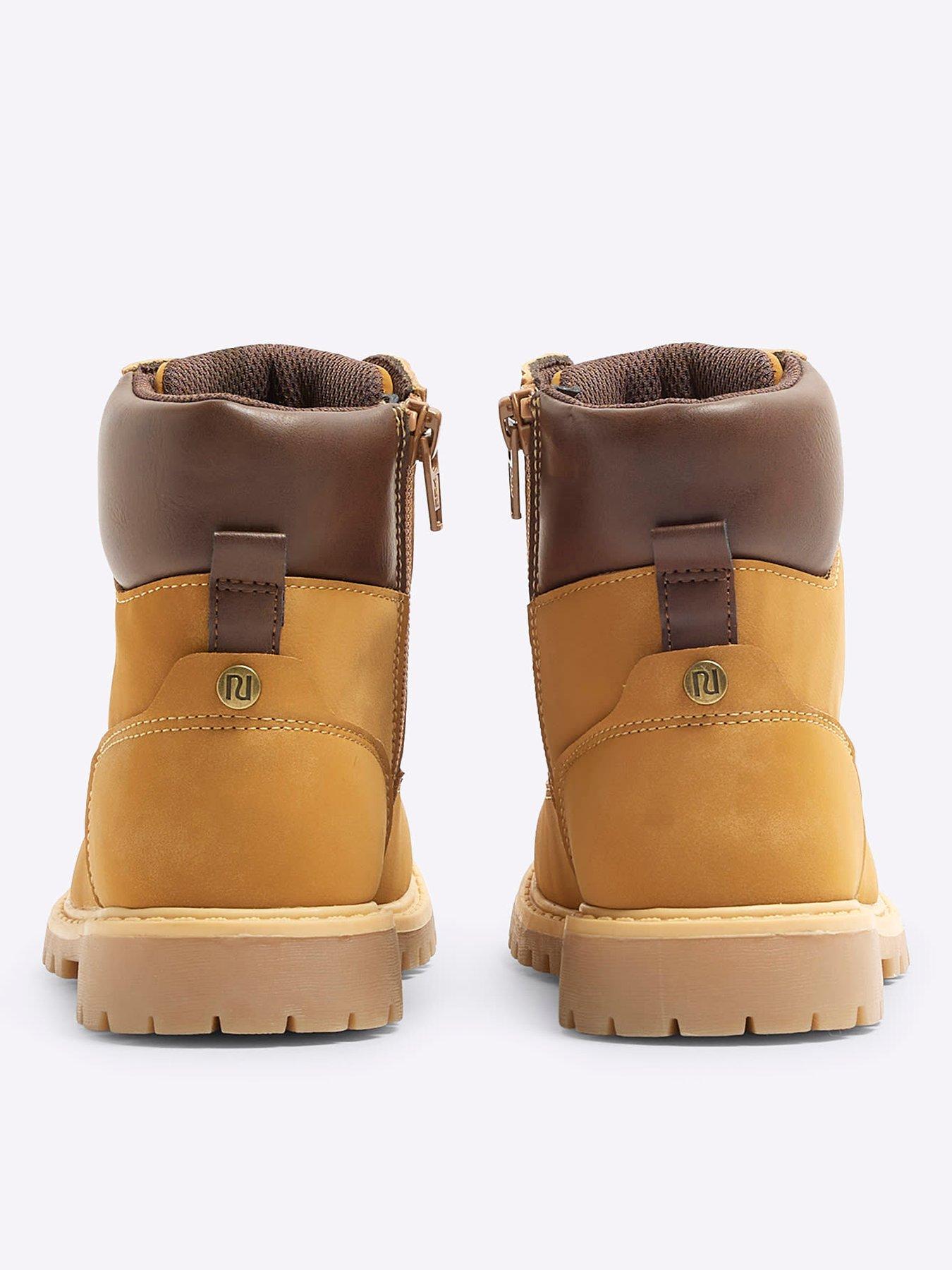 Image 2 of 5 of River Island Boys Nubuck Worker Boot - Brown