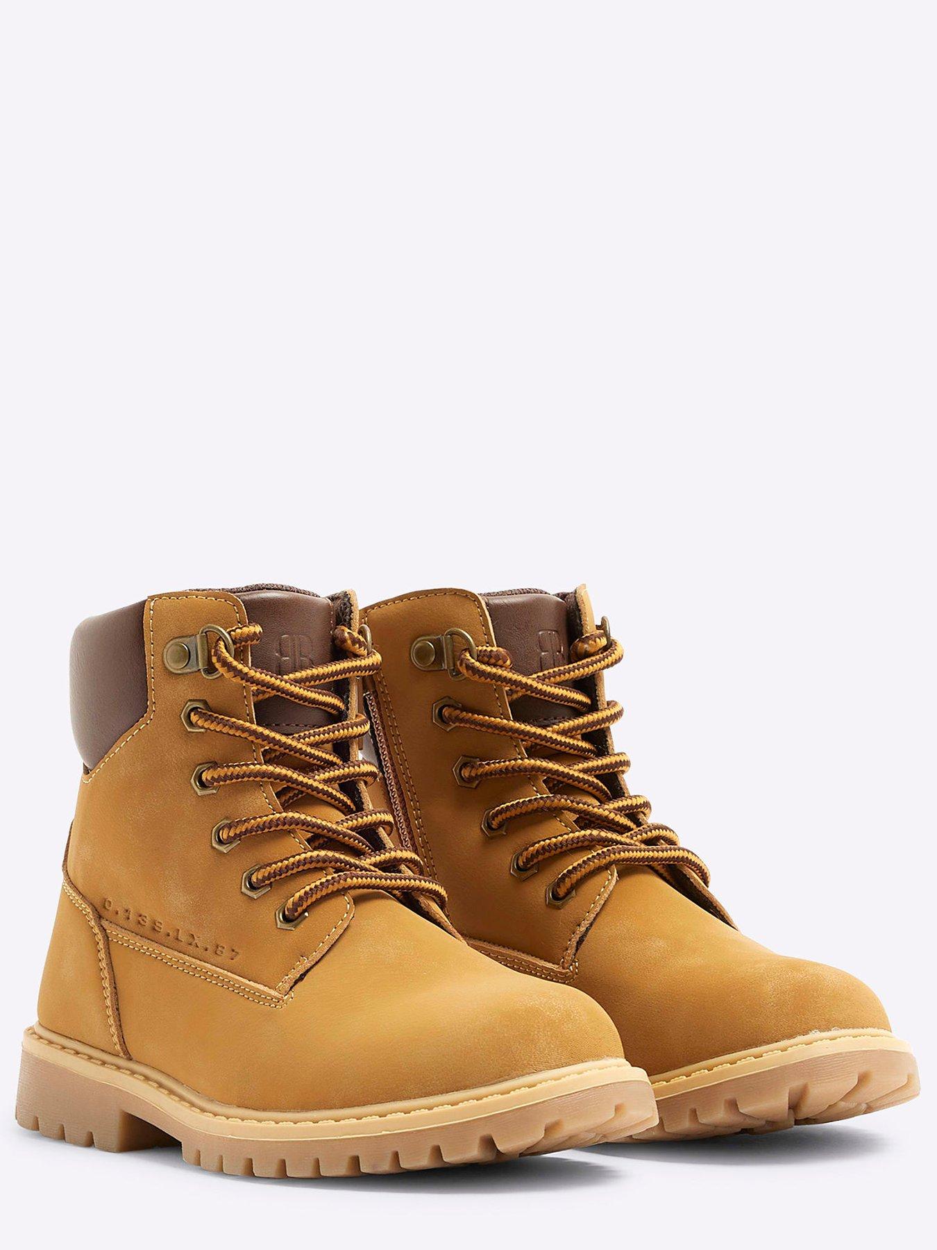 Image 3 of 5 of River Island Boys Nubuck Worker Boot - Brown