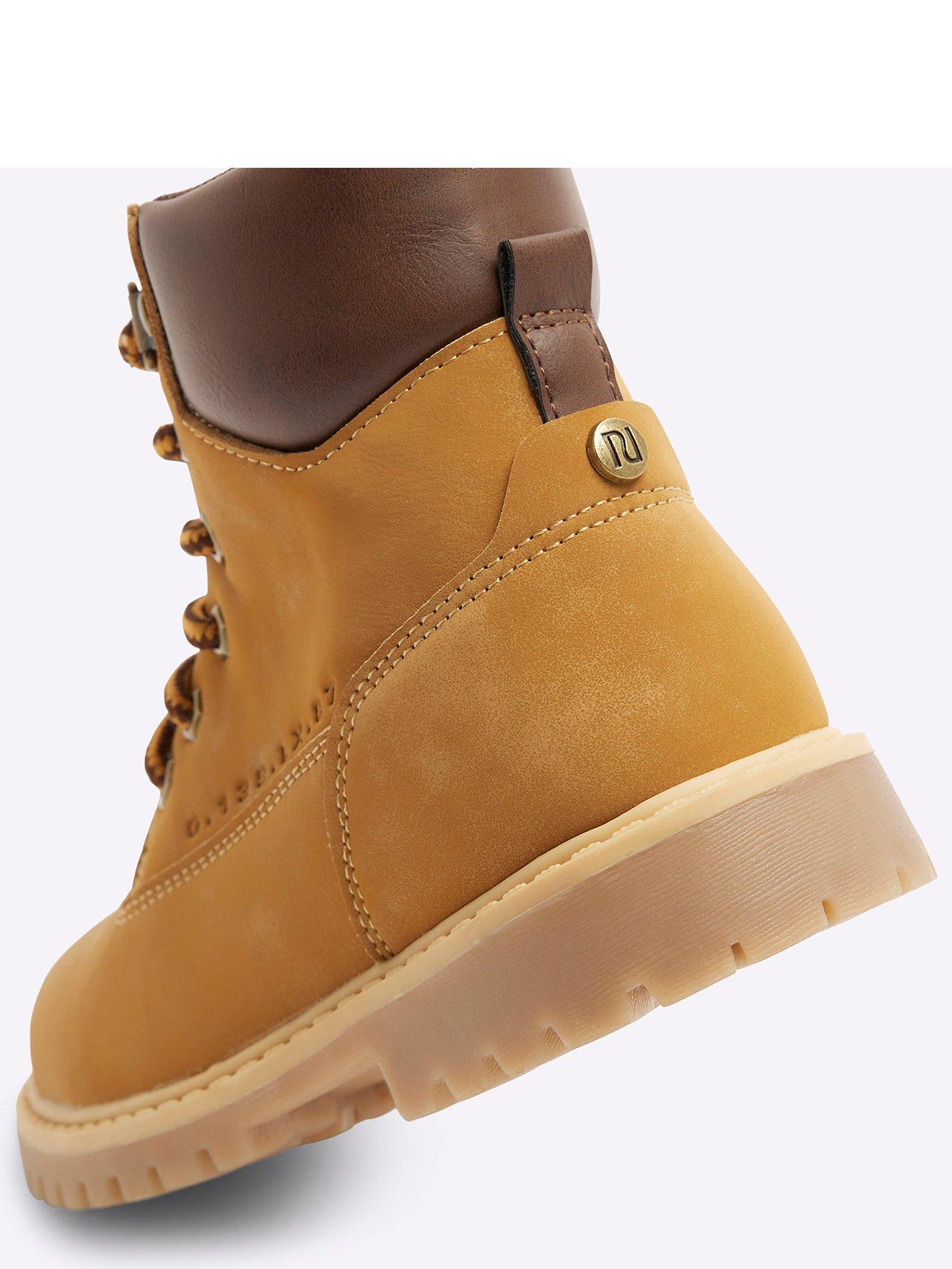 Image 4 of 5 of River Island Boys Nubuck Worker Boot - Brown