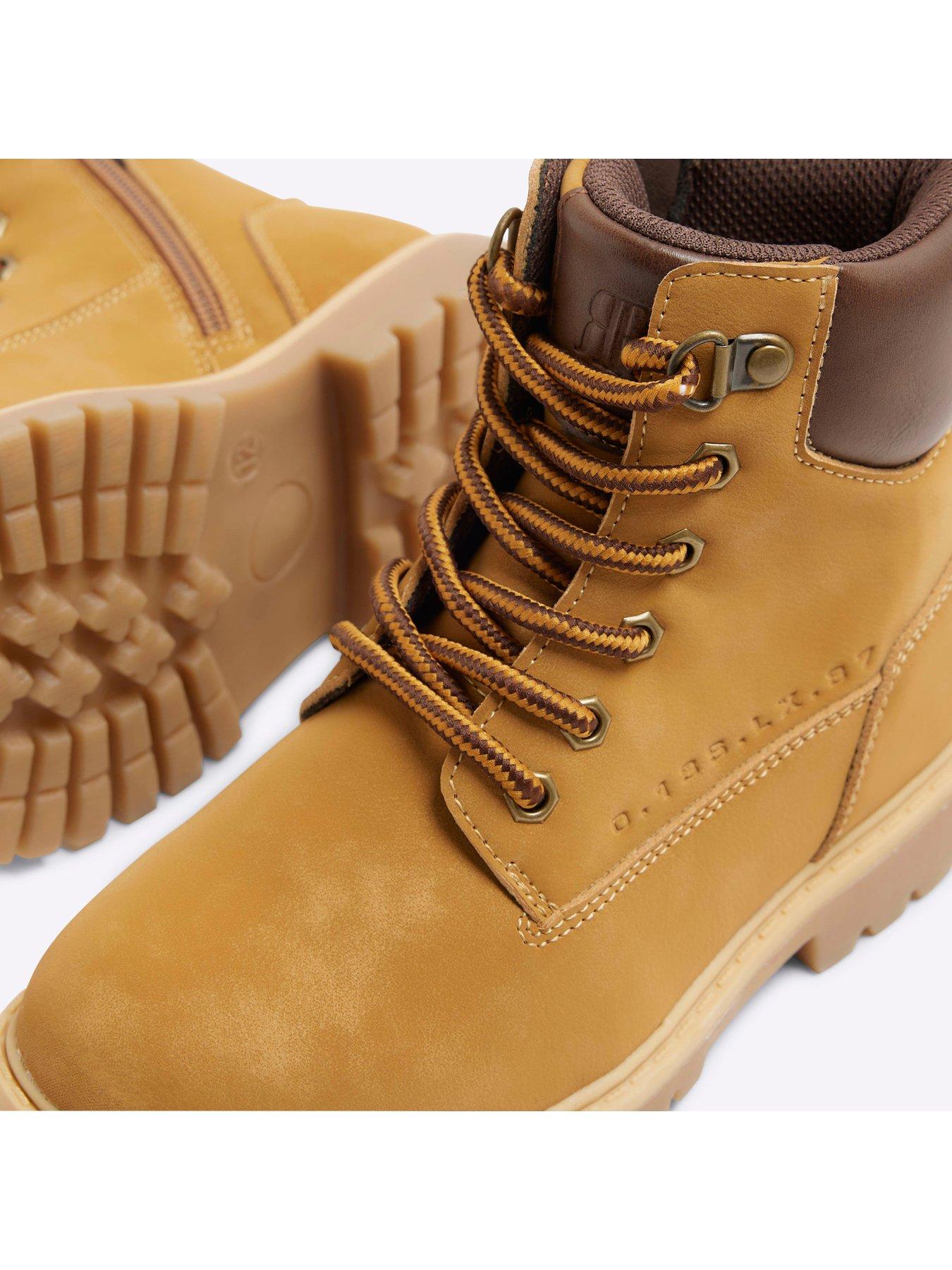 Image 5 of 5 of River Island Boys Nubuck Worker Boot - Brown