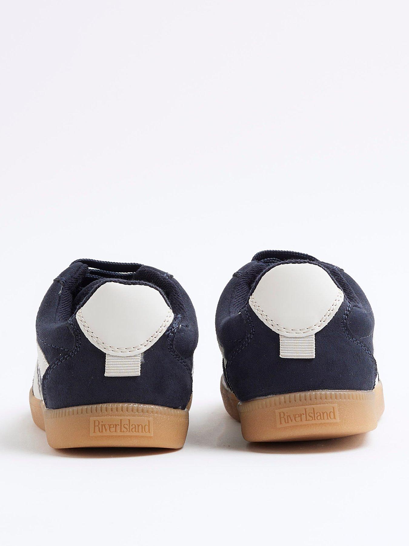  image of river-island-boys-lace-up-trainers-navy