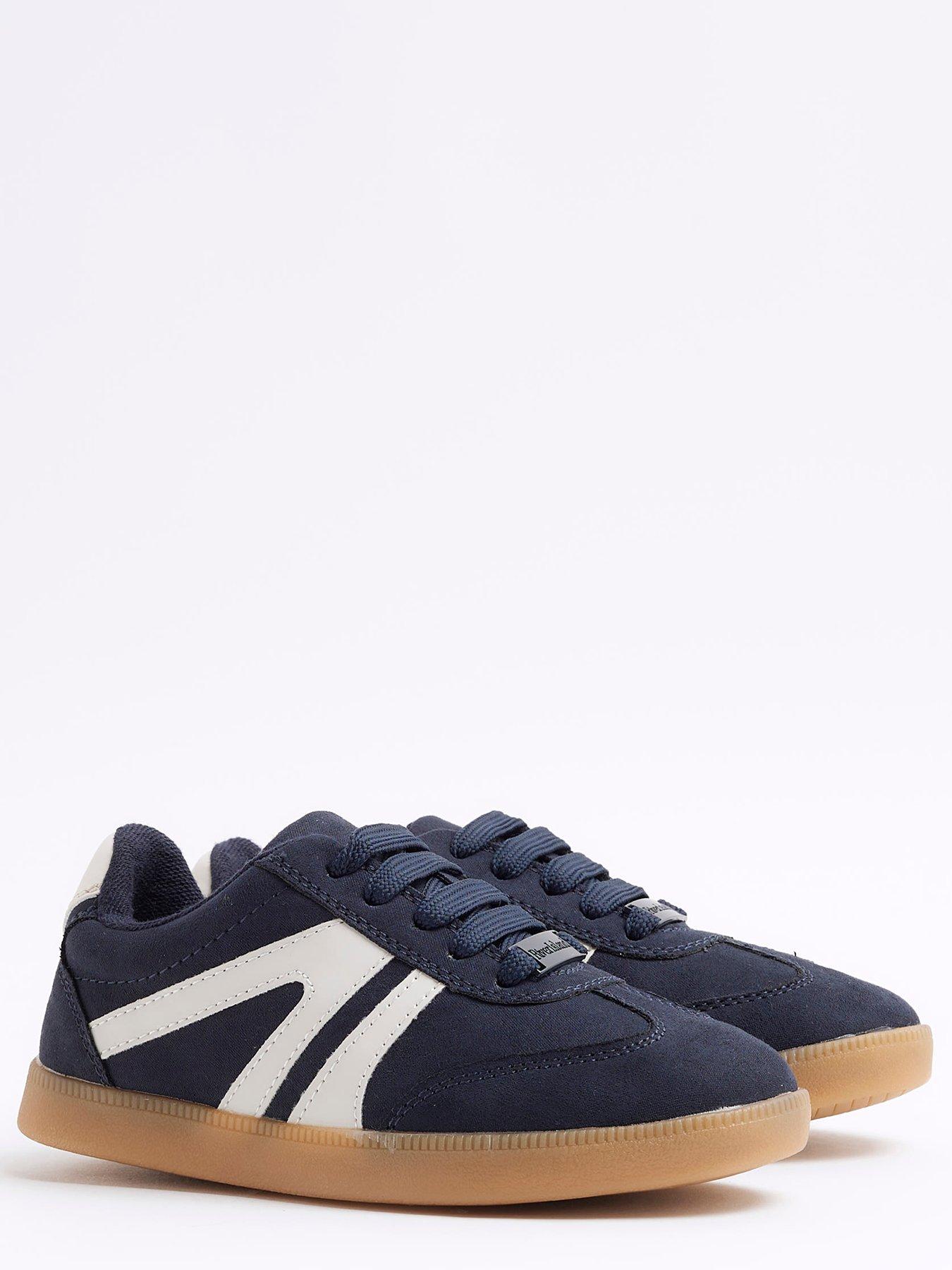  image of river-island-boys-lace-up-trainers-navy