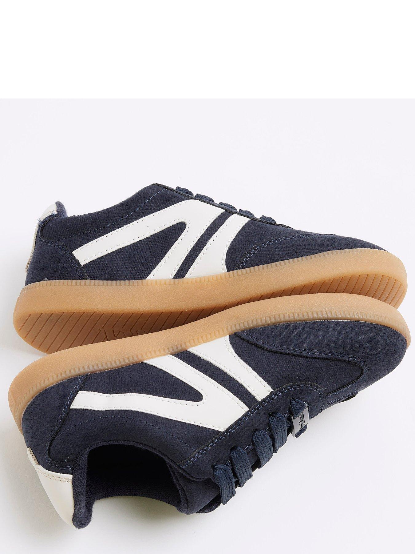 image of river-island-boys-lace-up-trainers-navy