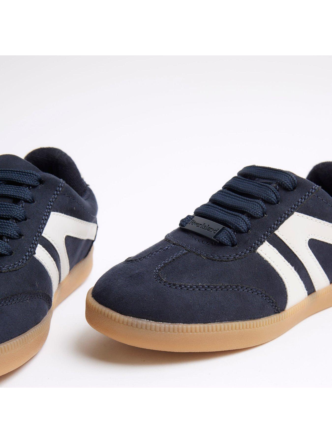  image of river-island-boys-lace-up-trainers-navy