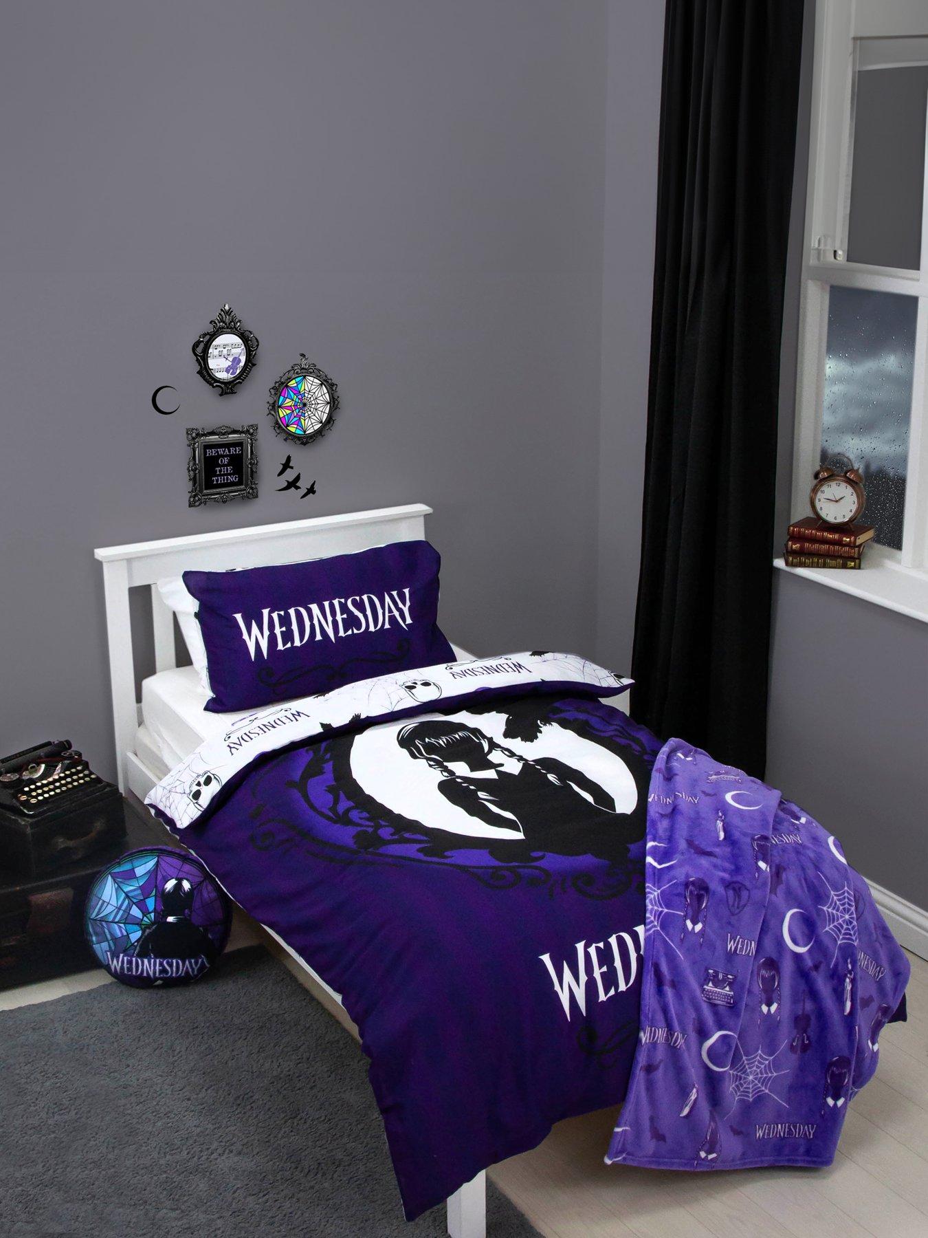 Wednesday Addams Destined Halloween Panel Duvet Set- Single