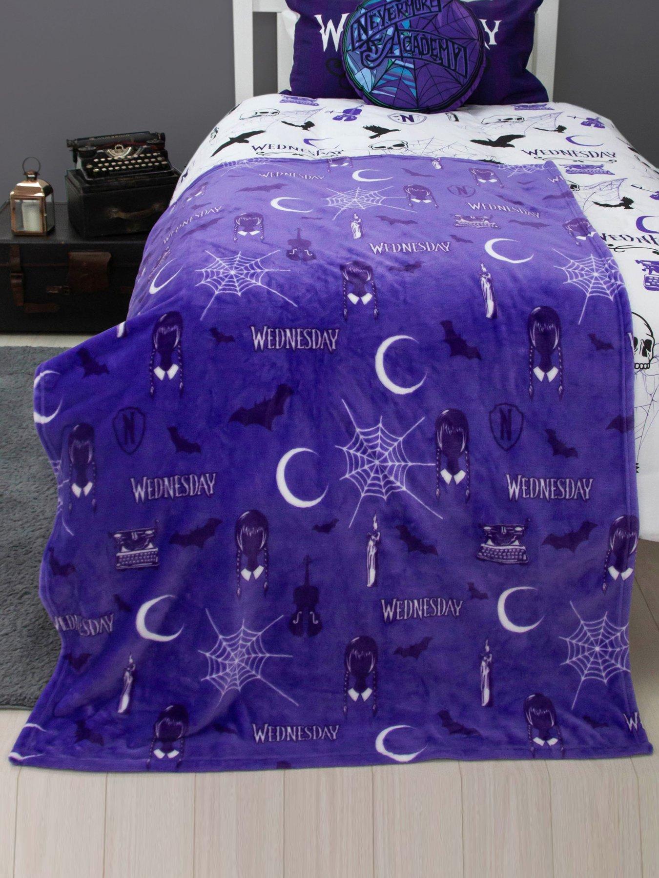 Image 4 of 5 of Wednesday Addams Desinted Halloween Rotary Fleece