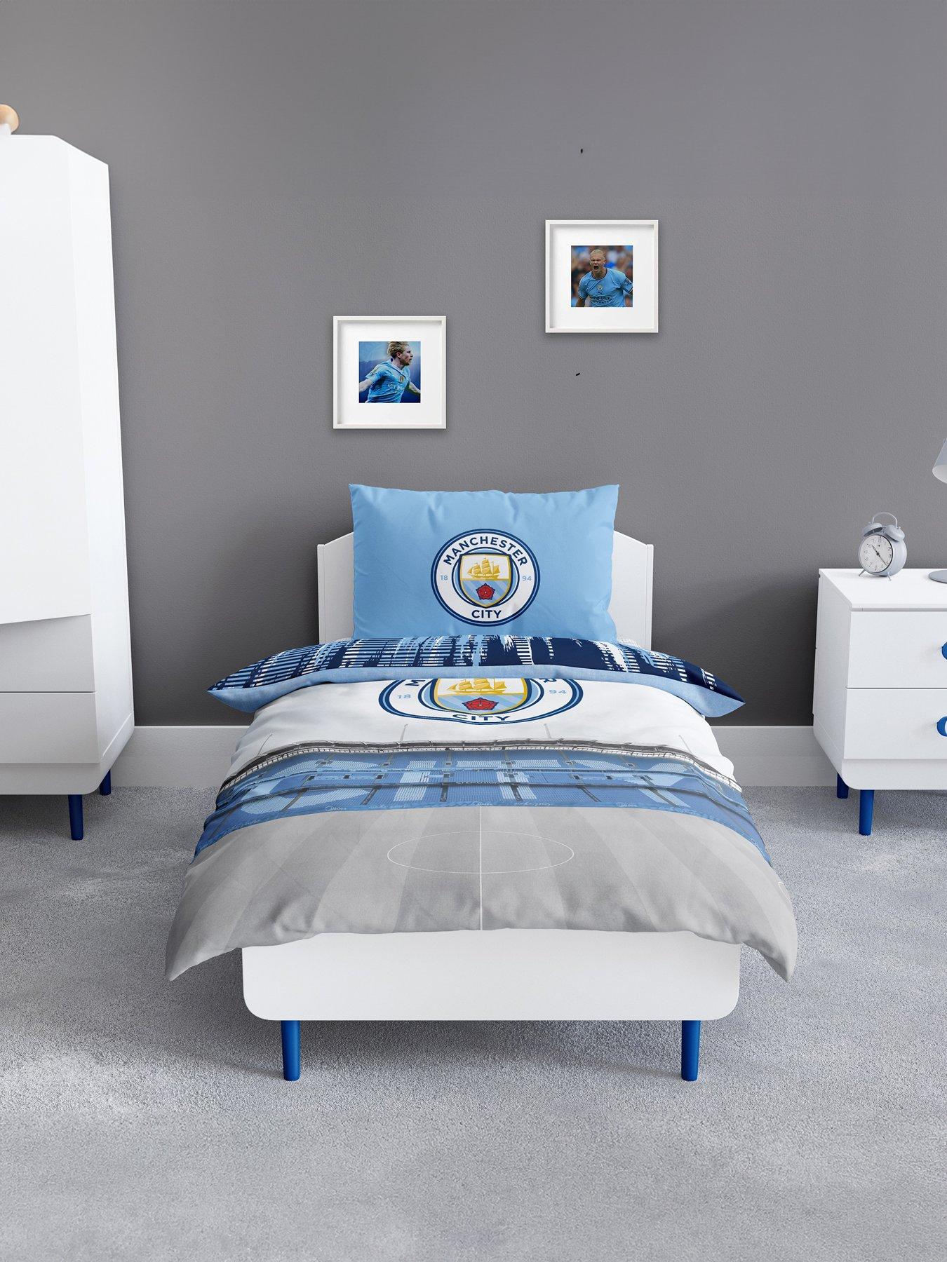Image 1 of 7 of Manchester City Man City Stadium Digi Print Panel Single Duvet
