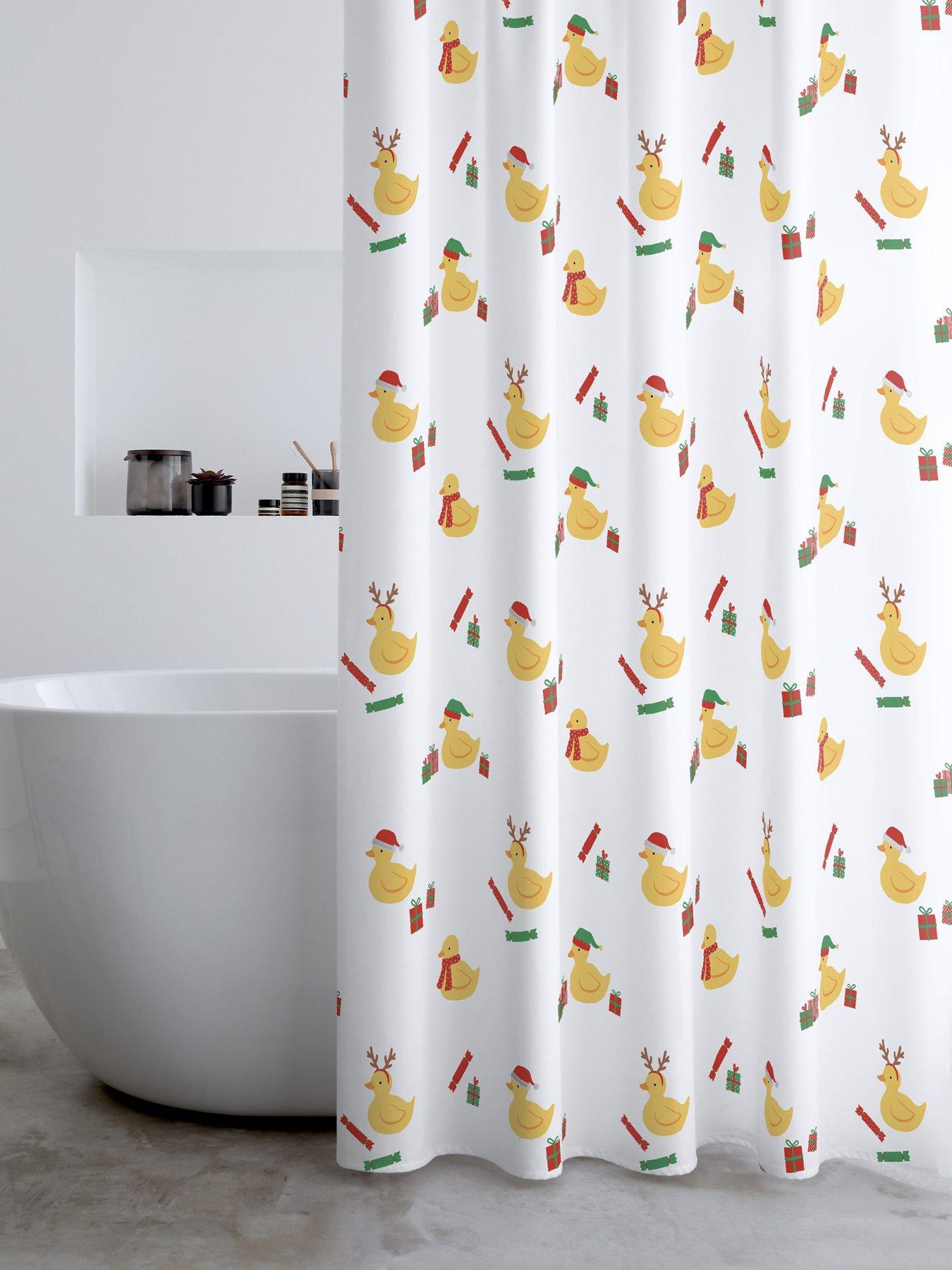 undefined Christmas Quacker Shower Curtain