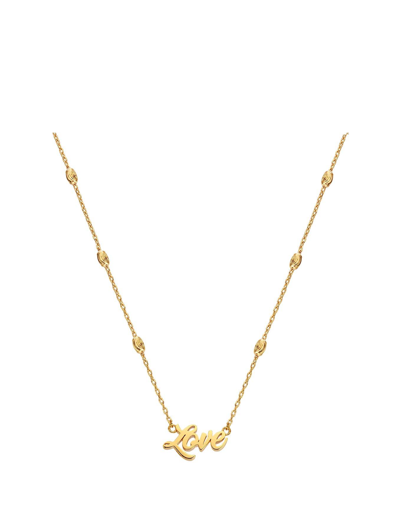 undefined HD X TG Italic Name Necklace - Oval Bead Chain