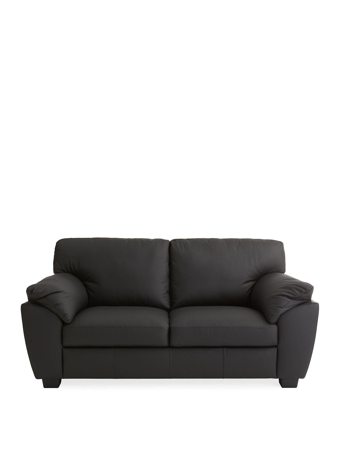 Image 2 of 7 of The Very Collection Montreal Real Leather/Faux Leather&nbsp;2 Seater Sofa&nbsp;- FSC Certified