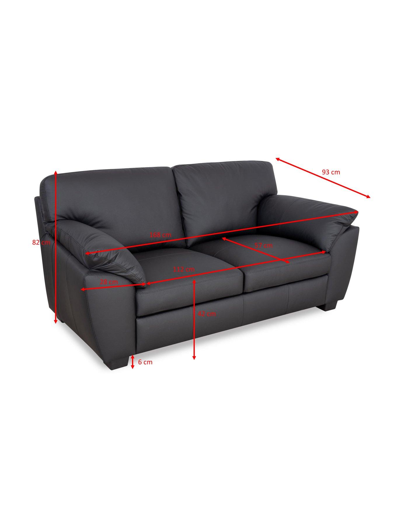  image of very-home-montreal-real-leatherfaux-leathernbsp2-seater-sofanbsp--fsc-certified