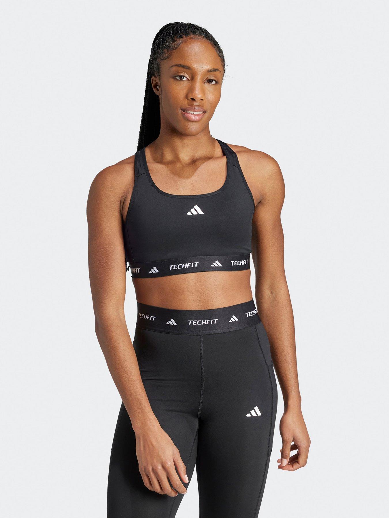 adidas Womens Training Tech Fit Midi Support Bra - Black