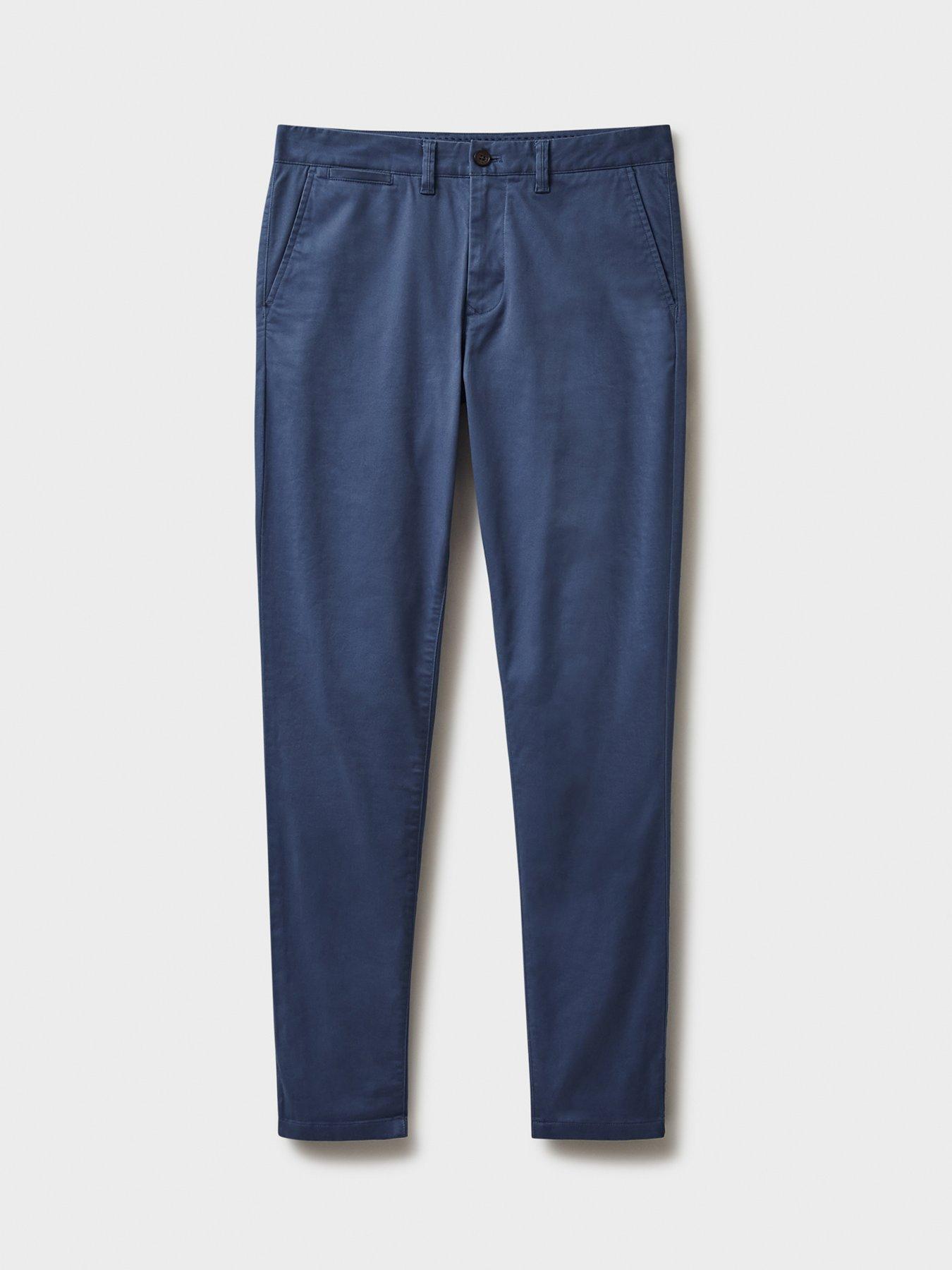Image 3 of 5 of Crew Clothing Slim Fit Heritage Chinos - Blue