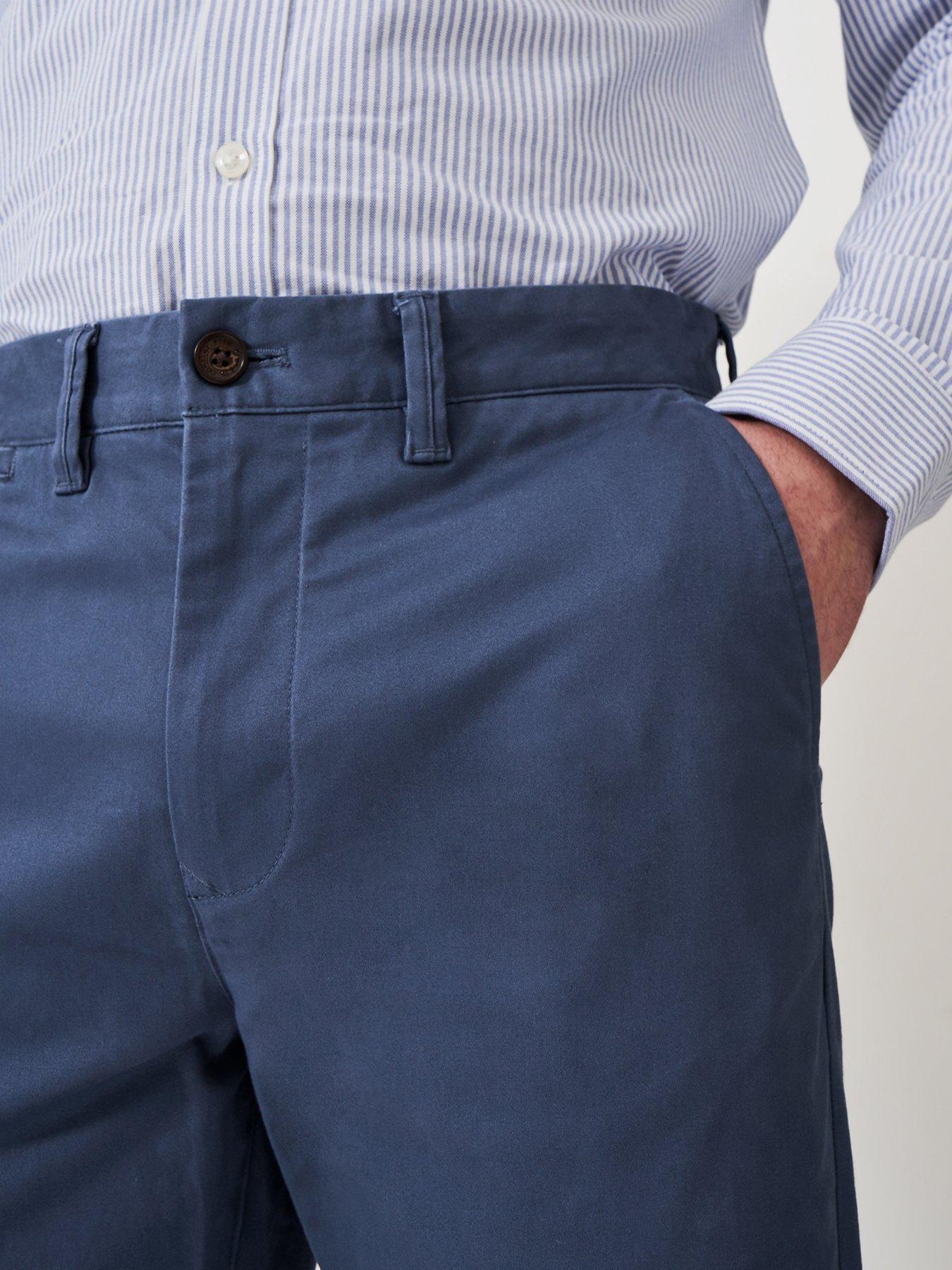 Image 4 of 5 of Crew Clothing Slim Fit Heritage Chinos - Blue