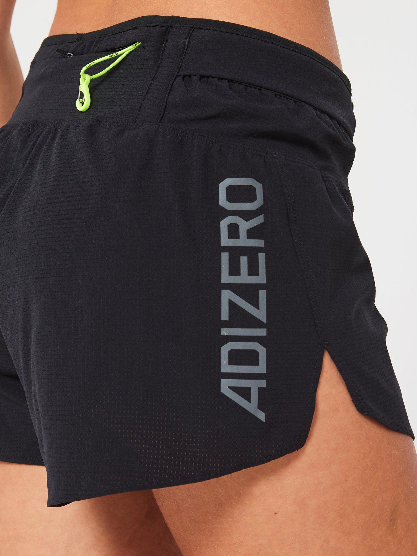 Image 4 of 5 of adidas Womens Running Adizero Gel Shorts - Black