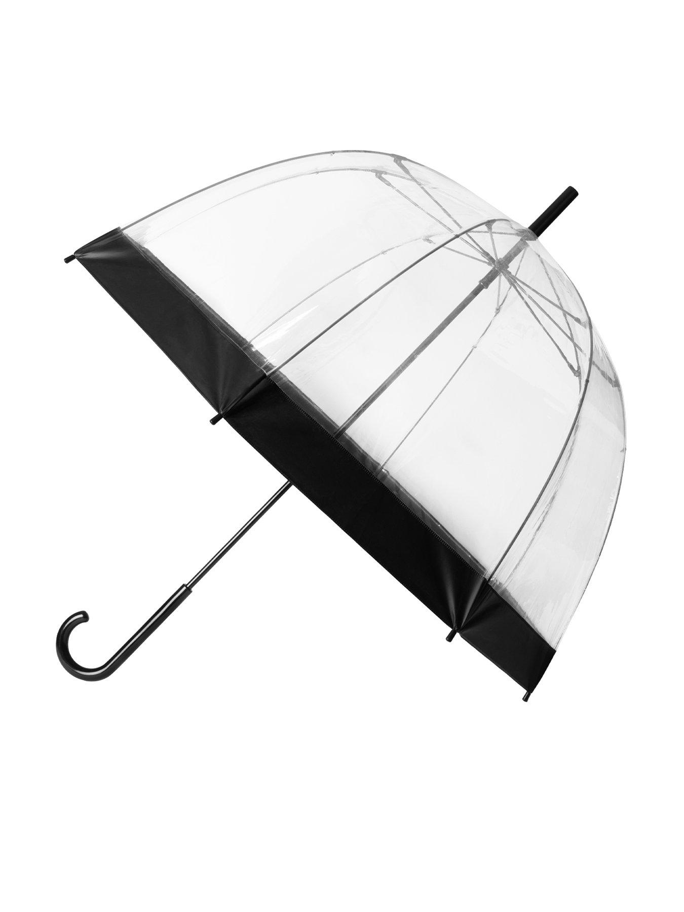 TOTES PVC Dome Umbrella With Black Border