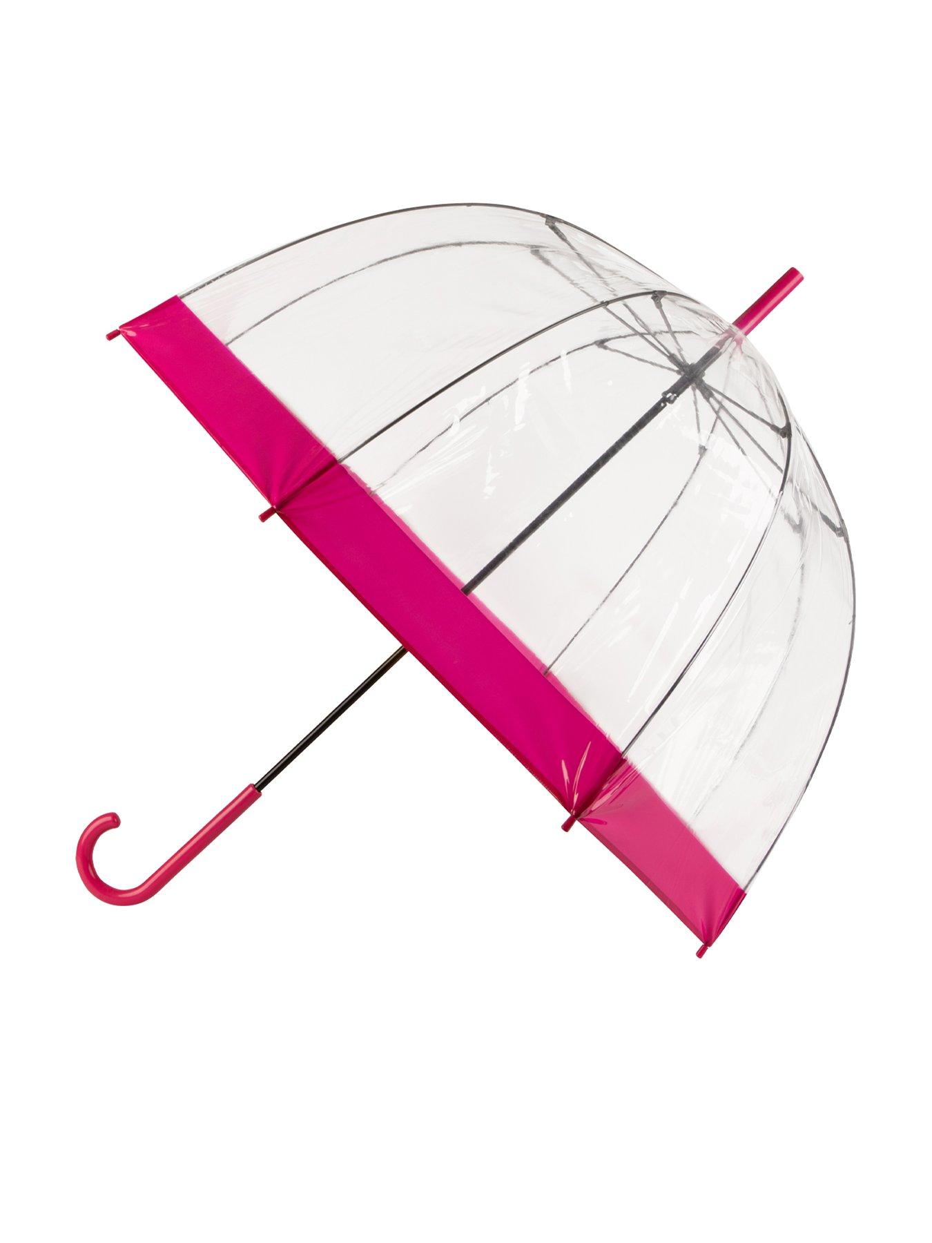 Image 1 of 4 of TOTES PVC Dome Umbrella With Pink Border
