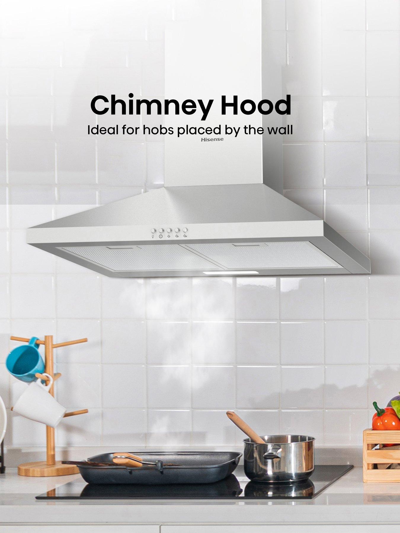  image of hisense-ch6c4bxuk-60cm-chimney-cooker-hood-stainless-steel