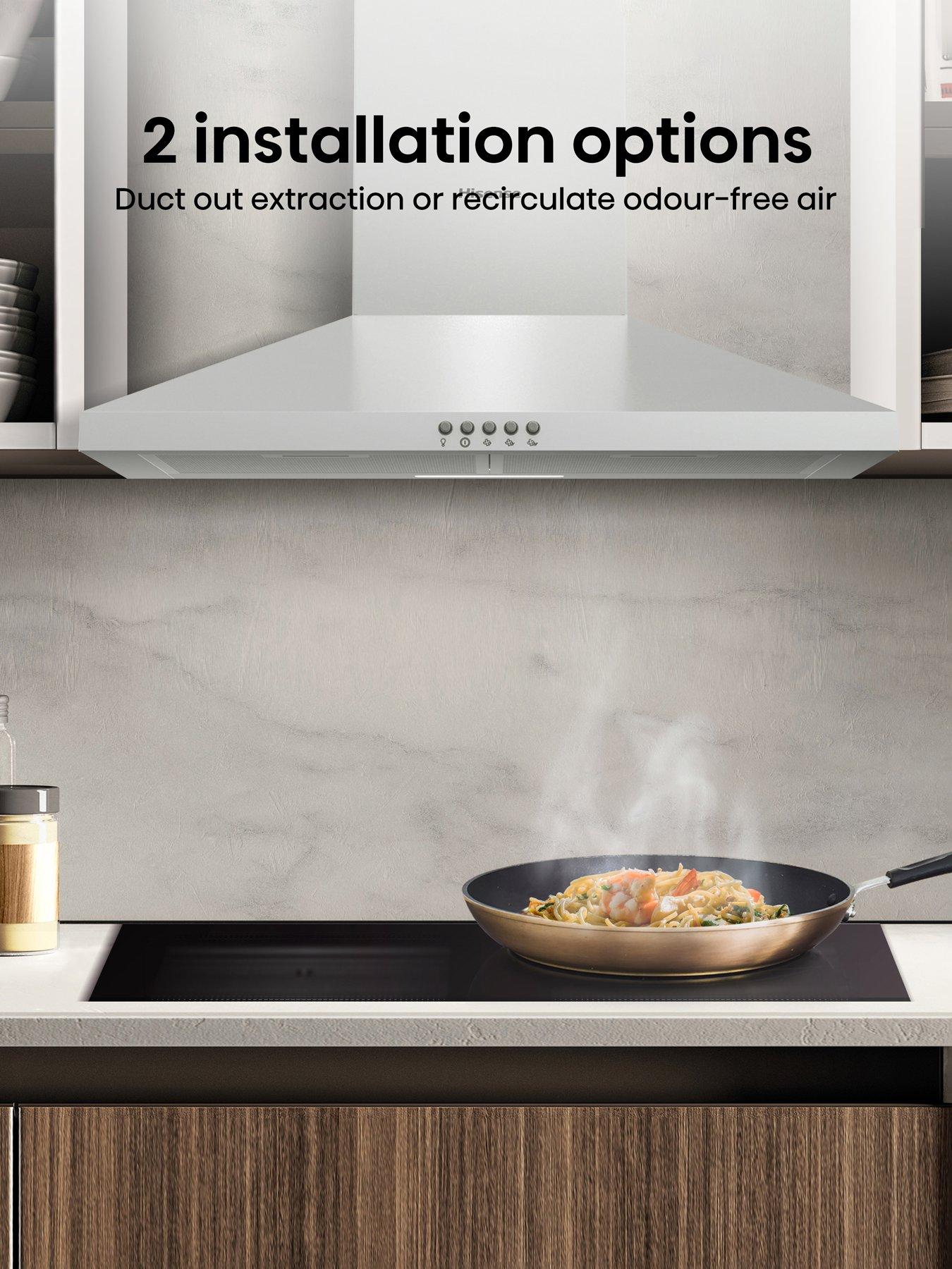  image of hisense-ch6c4bxuk-60cm-chimney-cooker-hood-stainless-steel