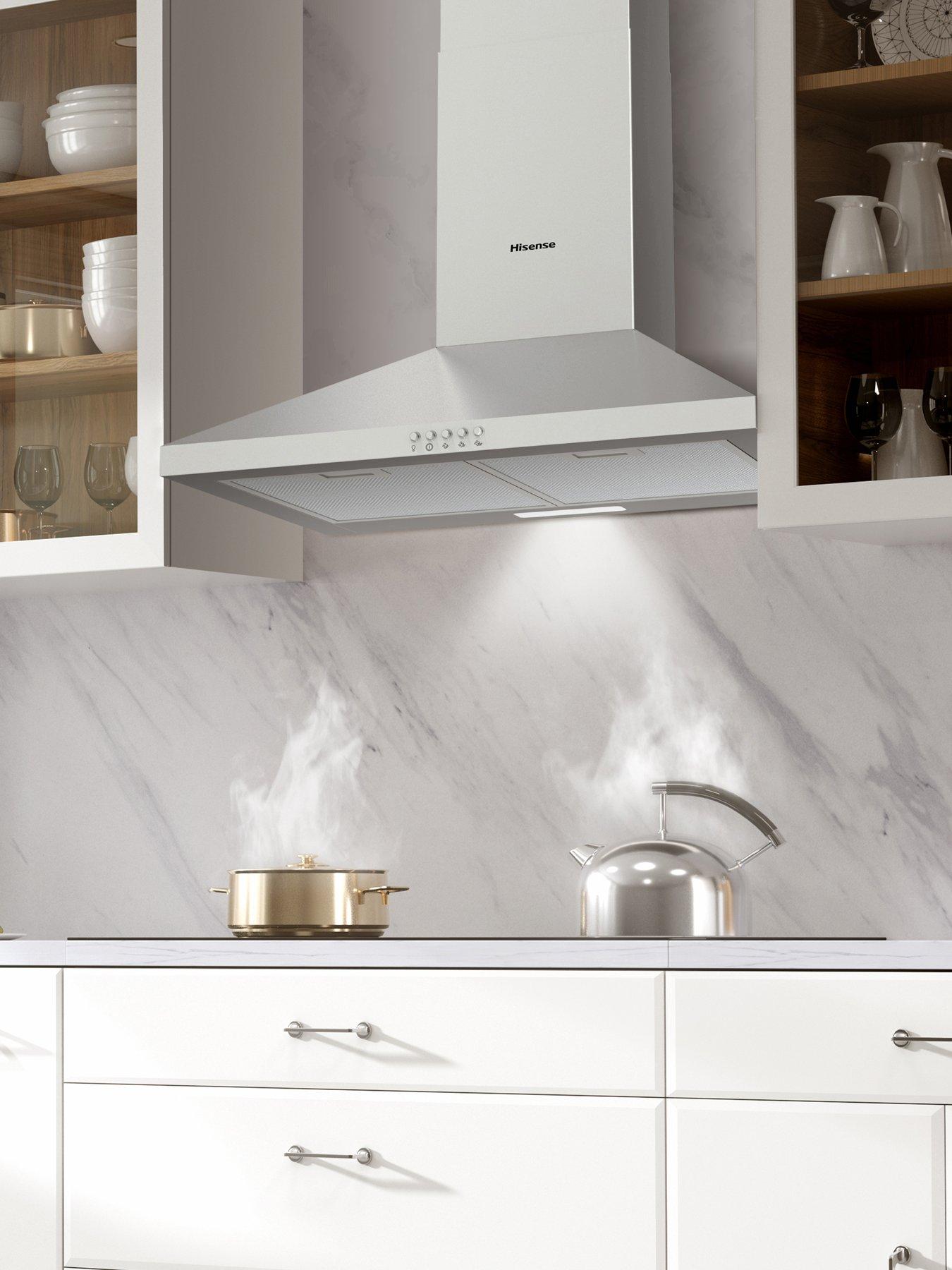  image of hisense-ch6c4bxuk-60cm-chimney-cooker-hood-stainless-steel