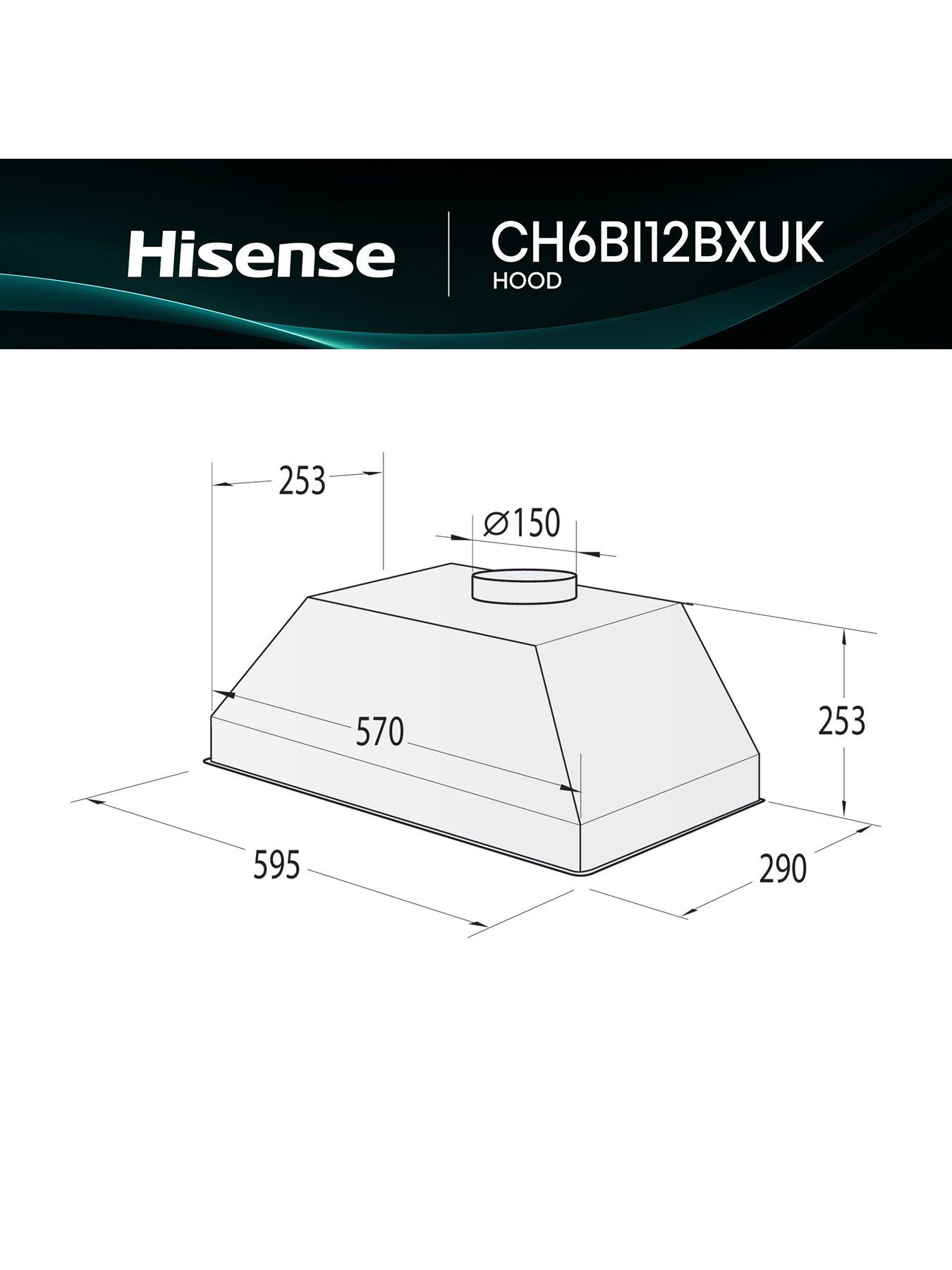 Image 5 of 7 of Hisense CH6BI12BXUK 60cm Canopy Cooker Hood - Stainless Steel