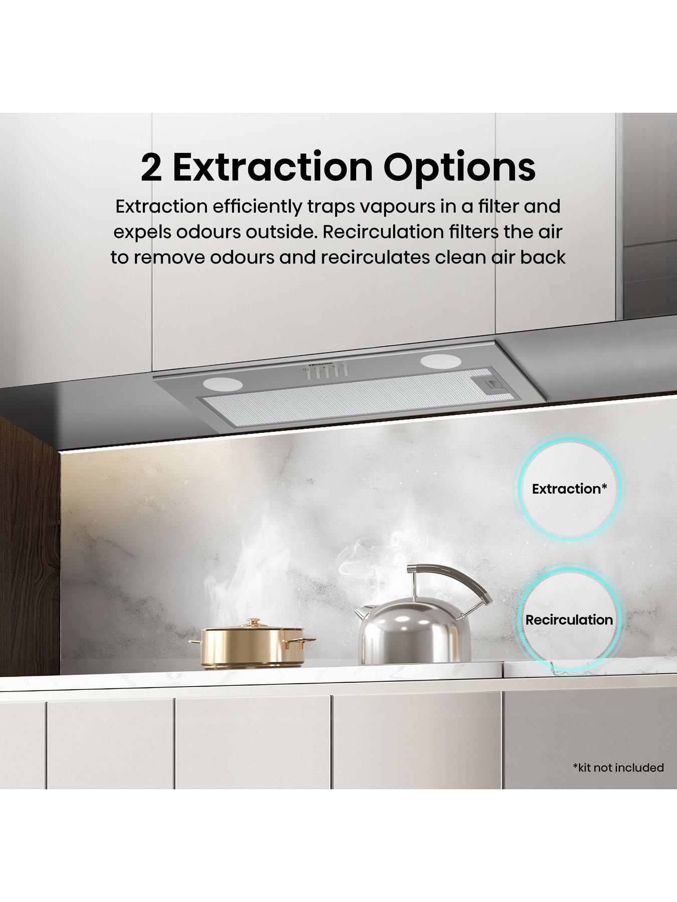  image of hisense-ch10in14bbuk-100cm-black-glass-angled-cooker-hood-jet-black